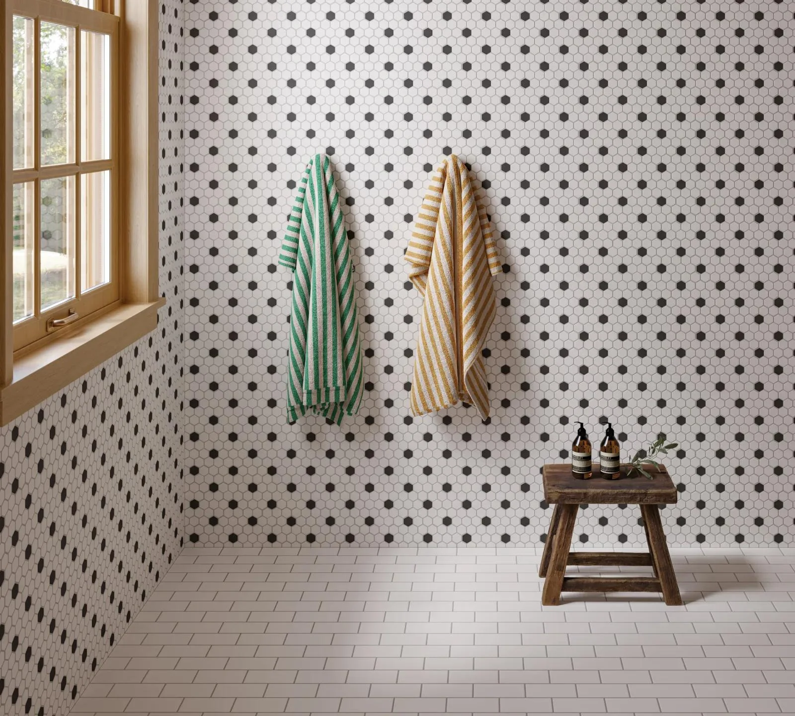 Le Café 1X1 Glazed Porcelain Mosaic 10-1/4X12 Deco Design 3 Matte - Image 2