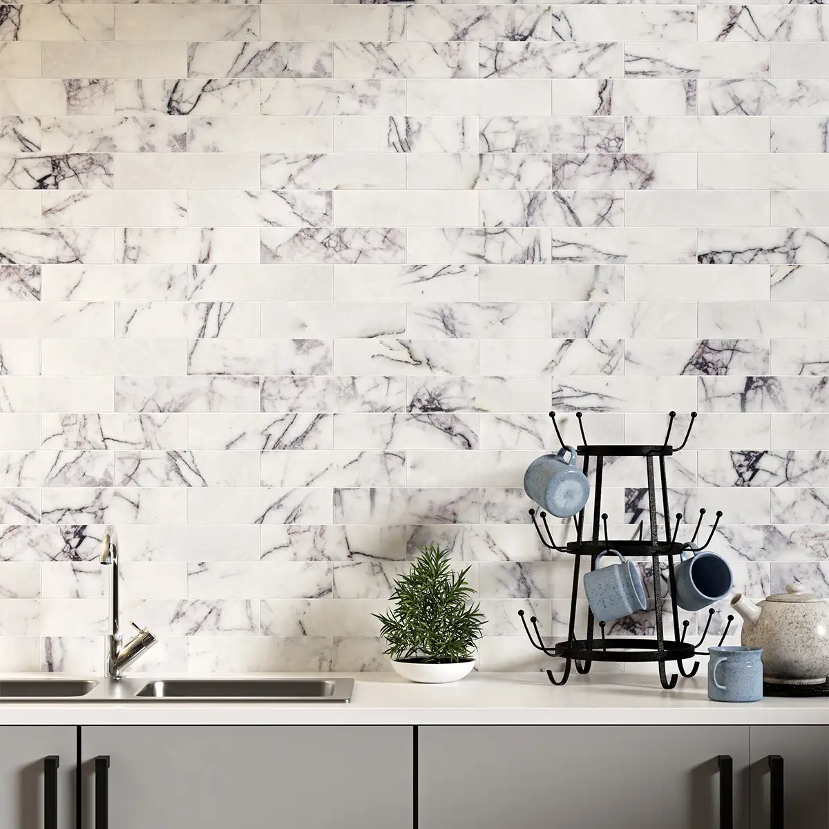 Lilac Honed Marble 3X12 Lilac Honed - Image 2