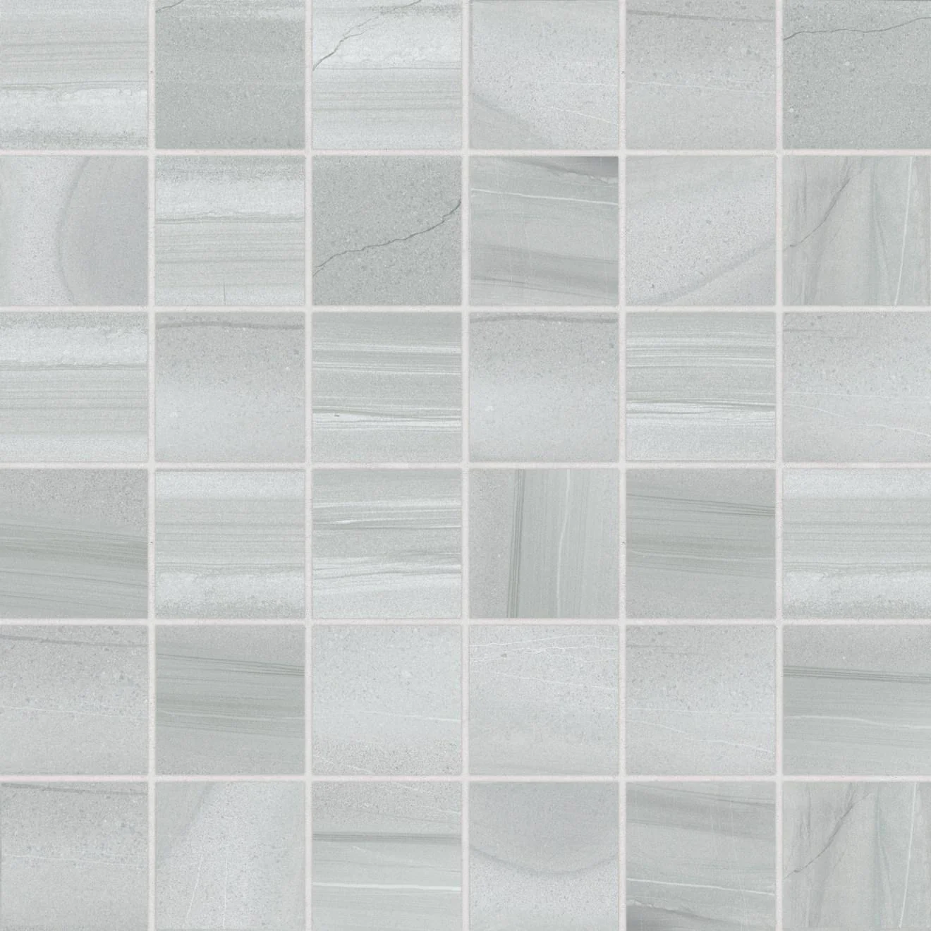 Linear Stone 2X2 Mosaic Honed 12X12 Grey