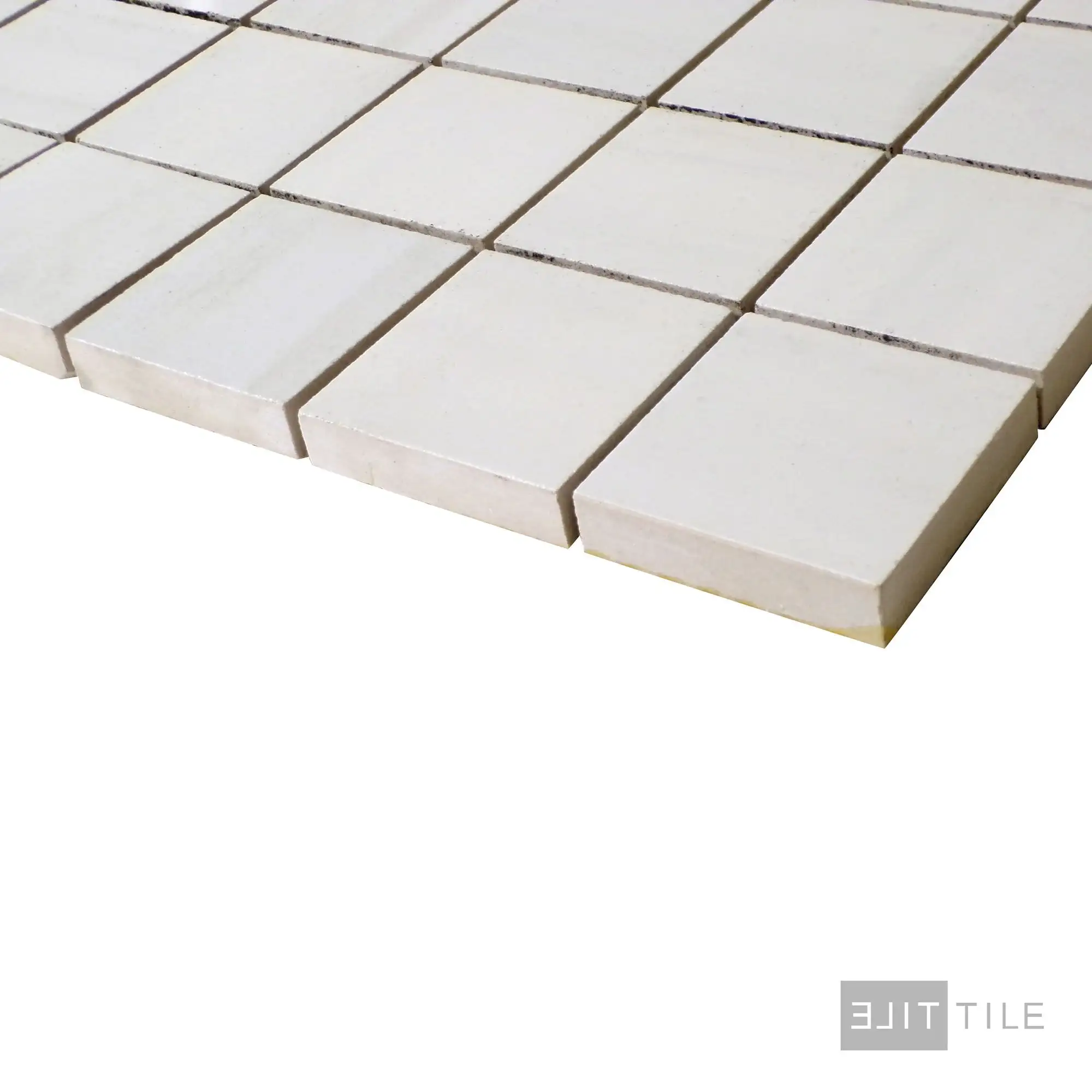 Lugano 2X2 Square Porcelain Mosaic 12X12 Marfil Polished - Image 3