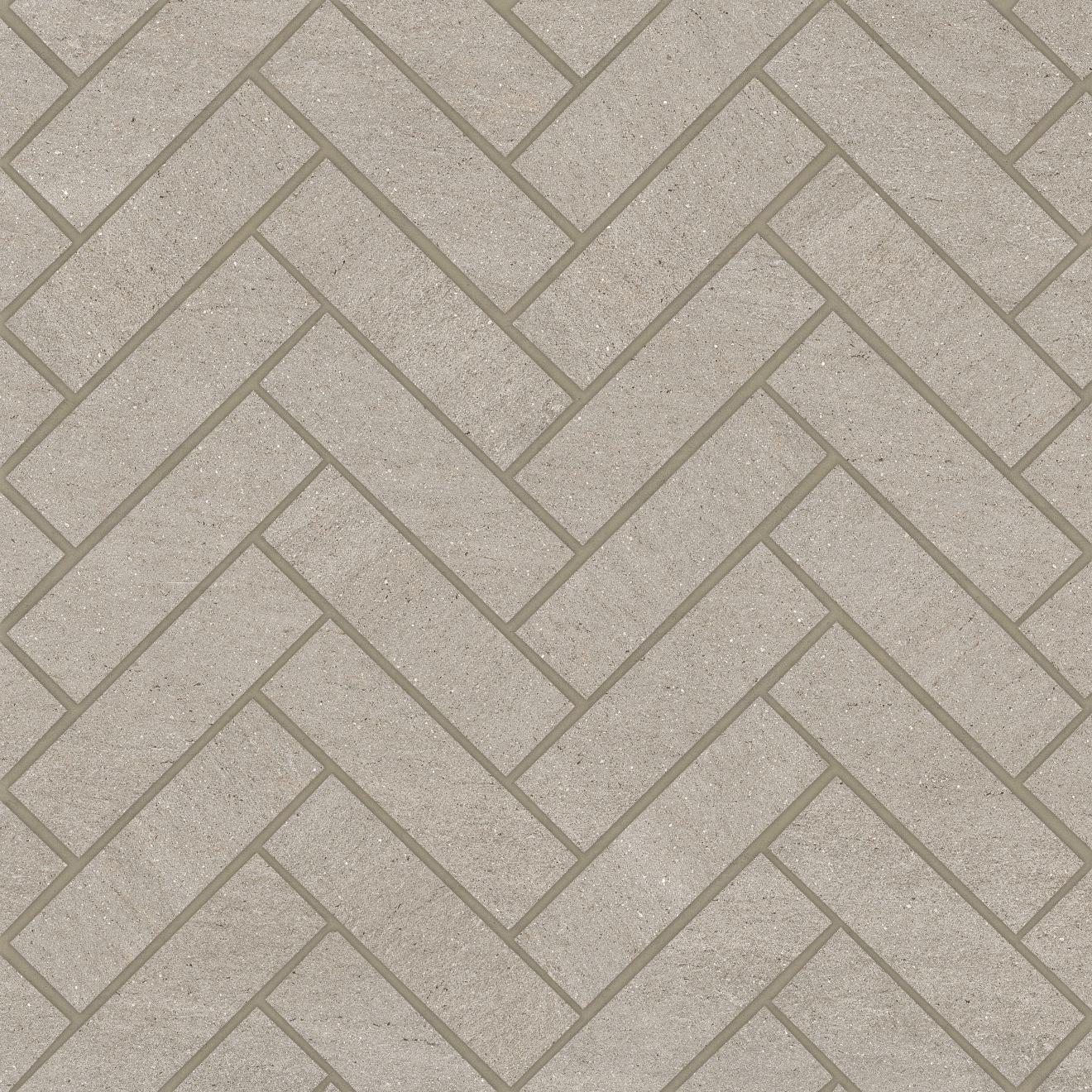 Magnifica Era 8mm Herringbone Mosaic Honed 1X4 Basalt Sand