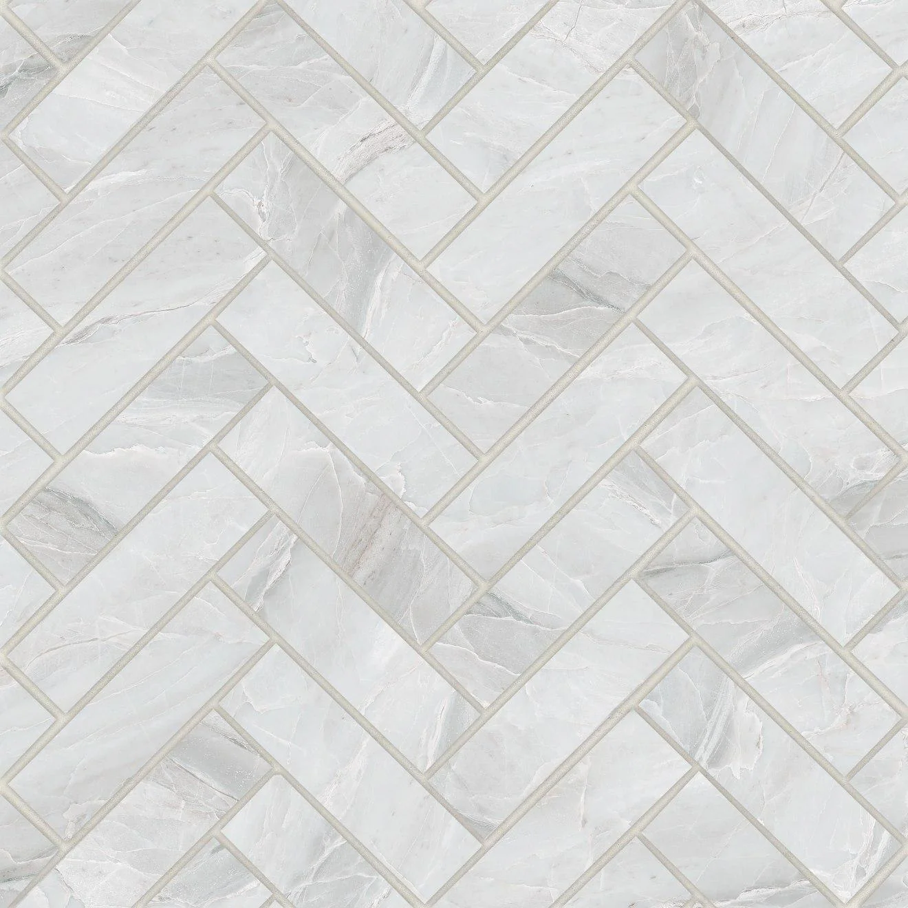 Magnifica Era 8mm Herringbone Mosaic Honed 1X4 Pietra Bianca
