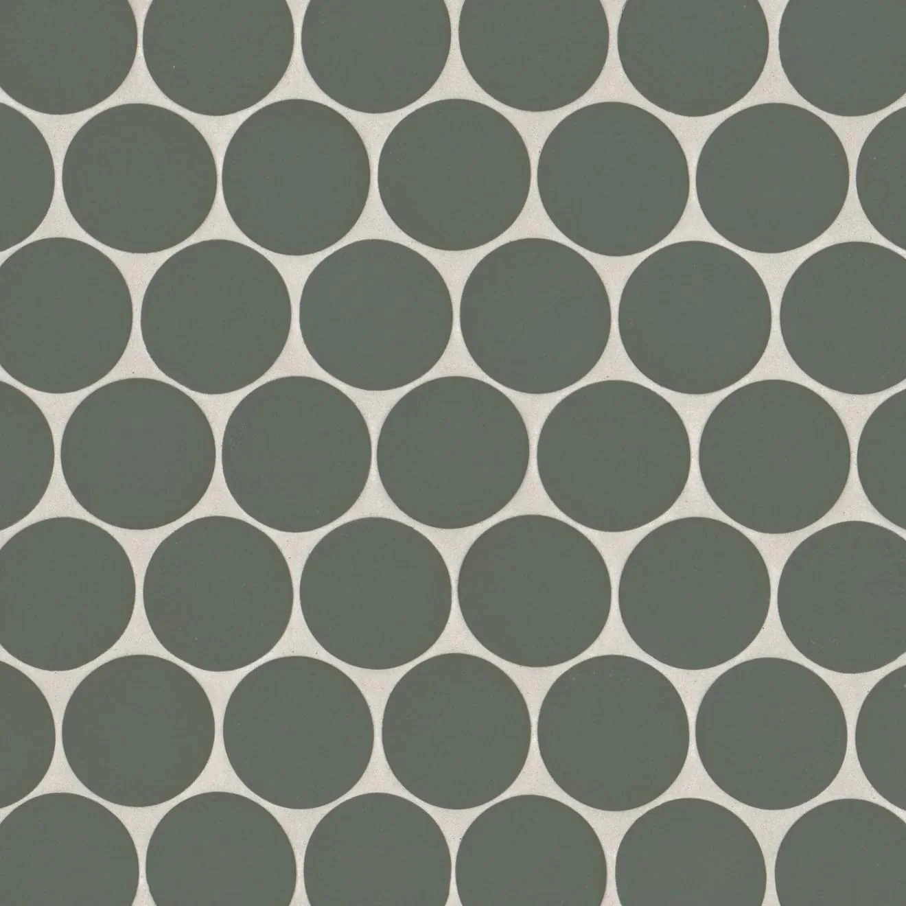 Makoto 2" Round Midori Green Matte Mosaic