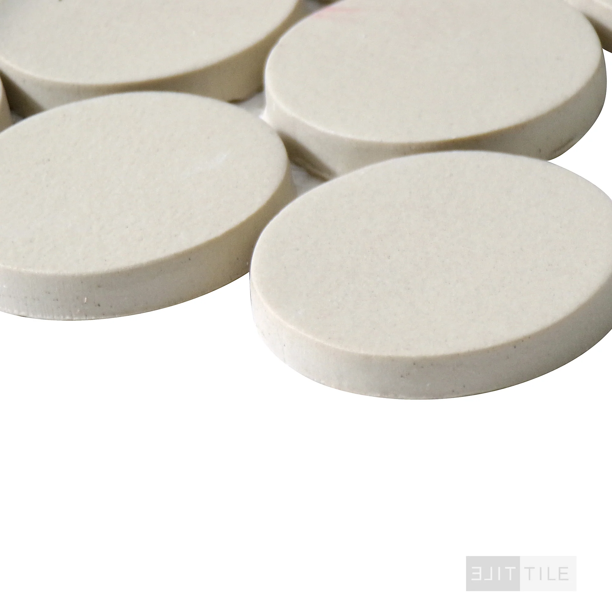 Makoto 2" Round Tatami Beige Matte Mosaic - Image 4