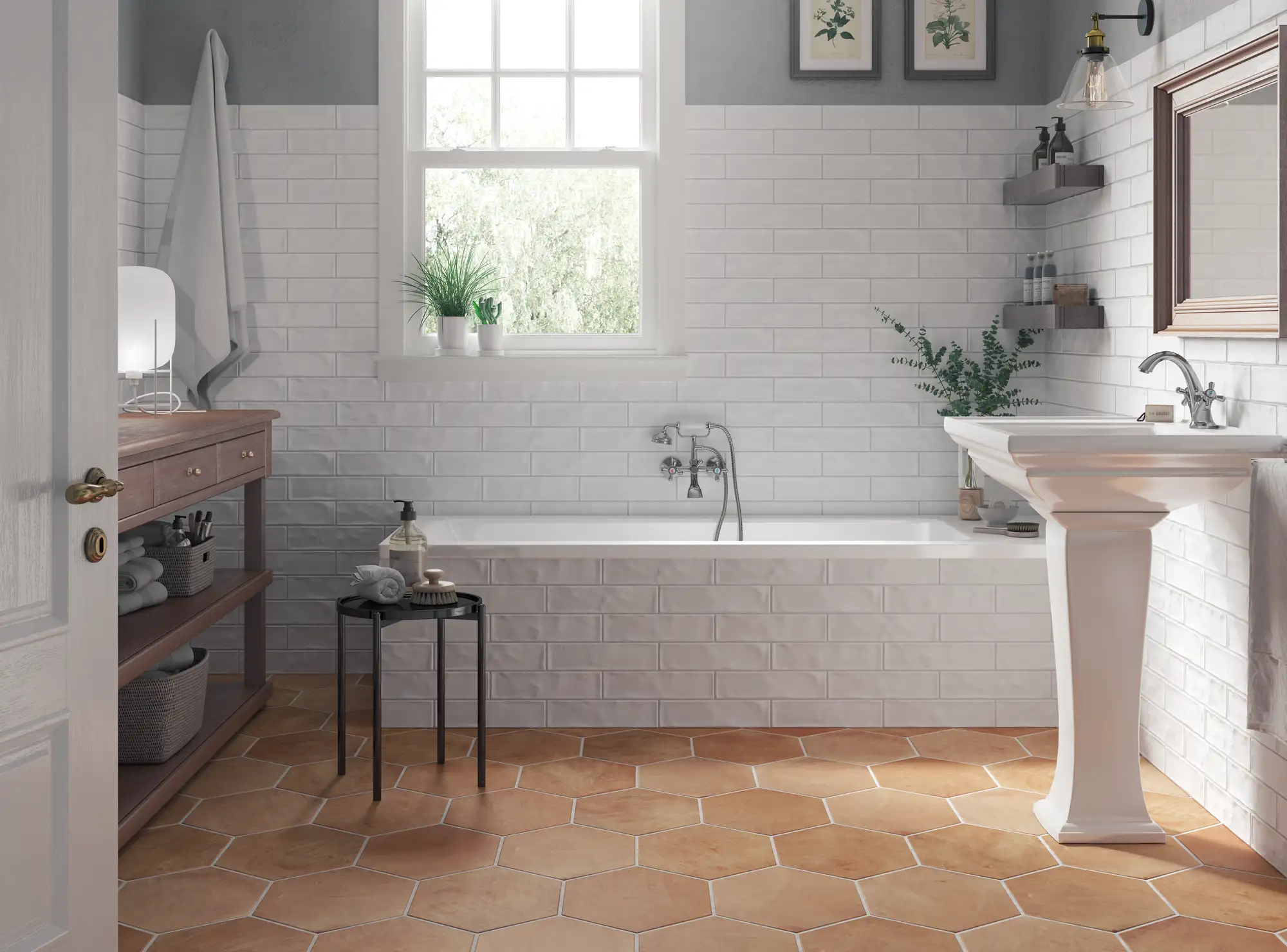 Mallorca Brick Wall Tile 3X12 White Matte - Image 2