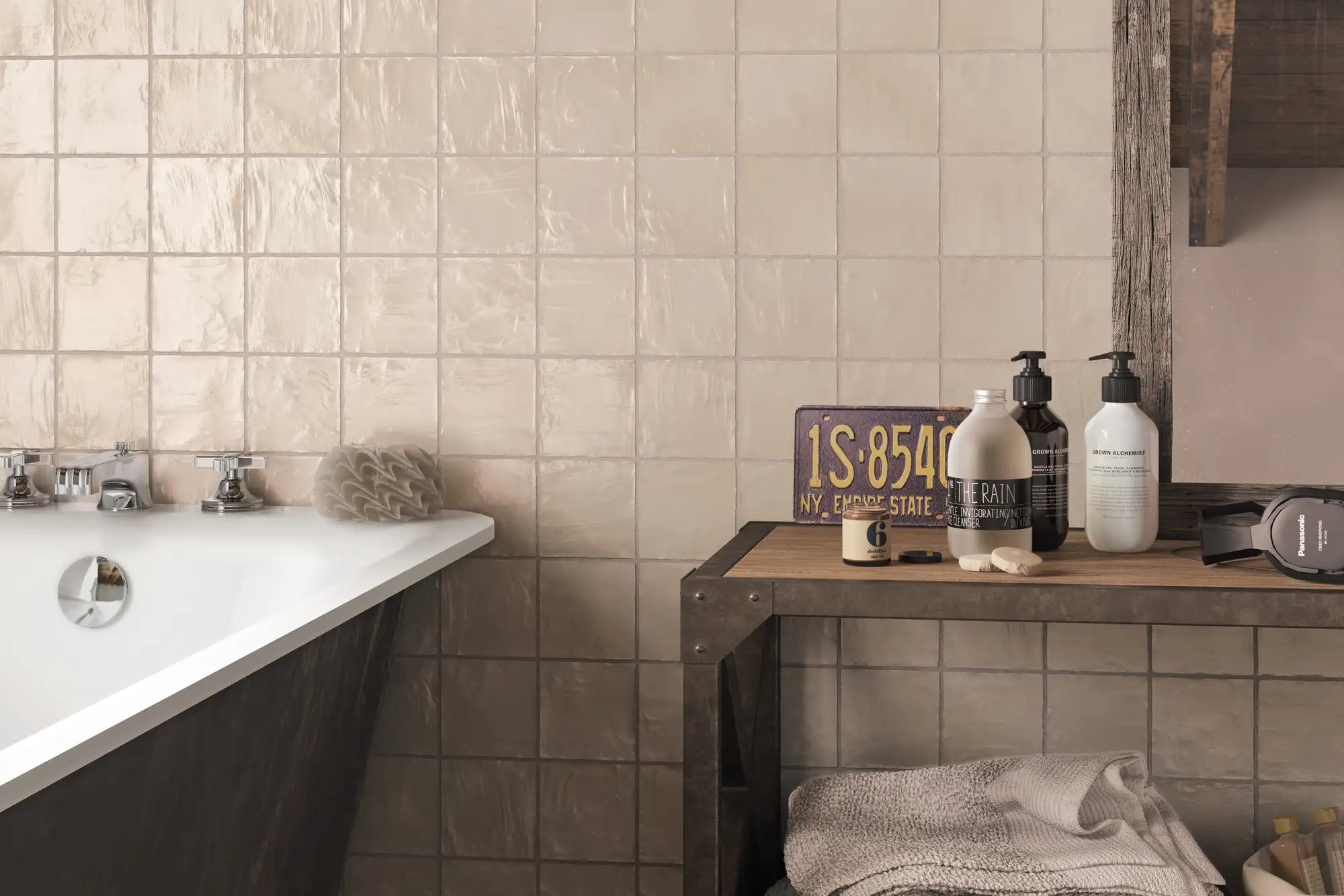 Mallorca Ceramic Field Tile 4X4 Cream Matte - Image 2