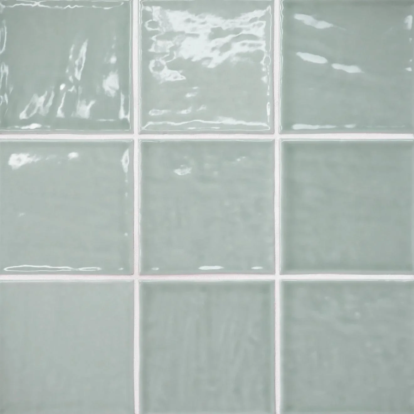 Marin Glazed Ceramic Field Tile 4X4 Aloe Green Gloss