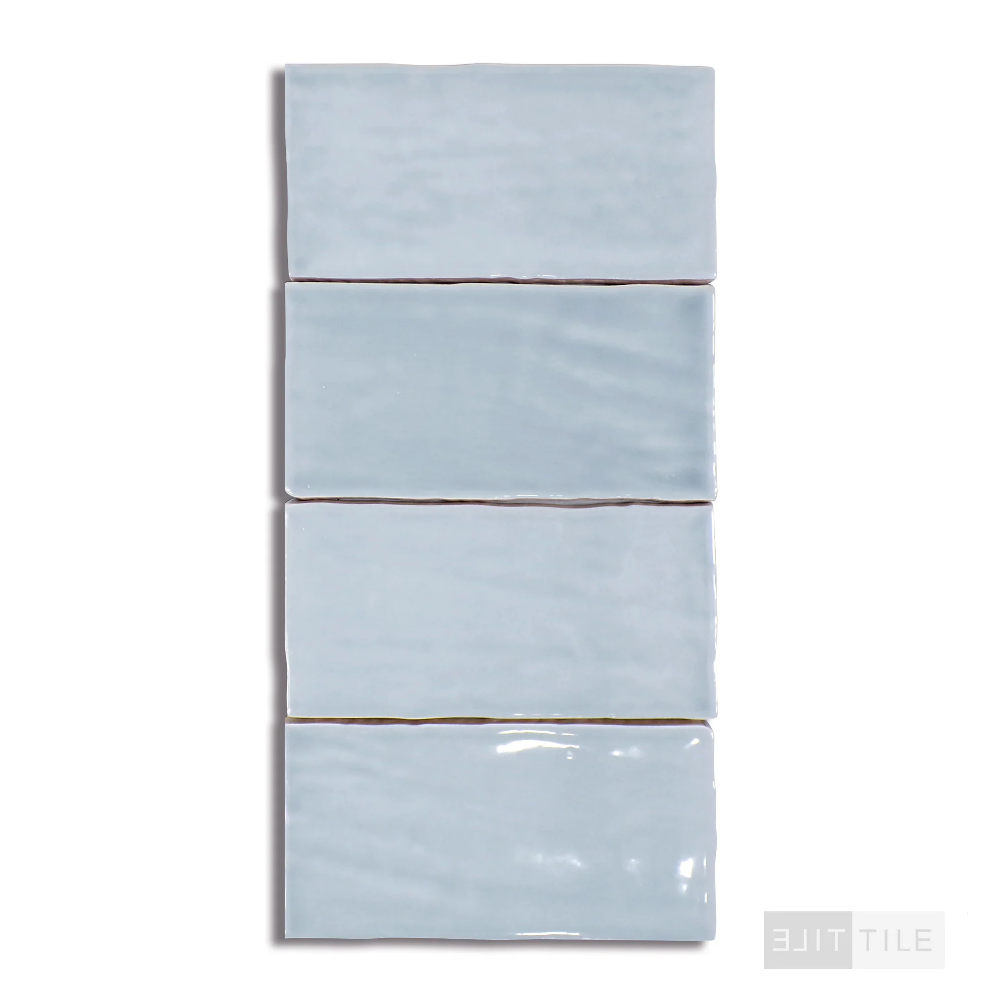 Marin Glazed Ceramic Field Tile 2.5X5 Misty Blue Gloss - Image 2