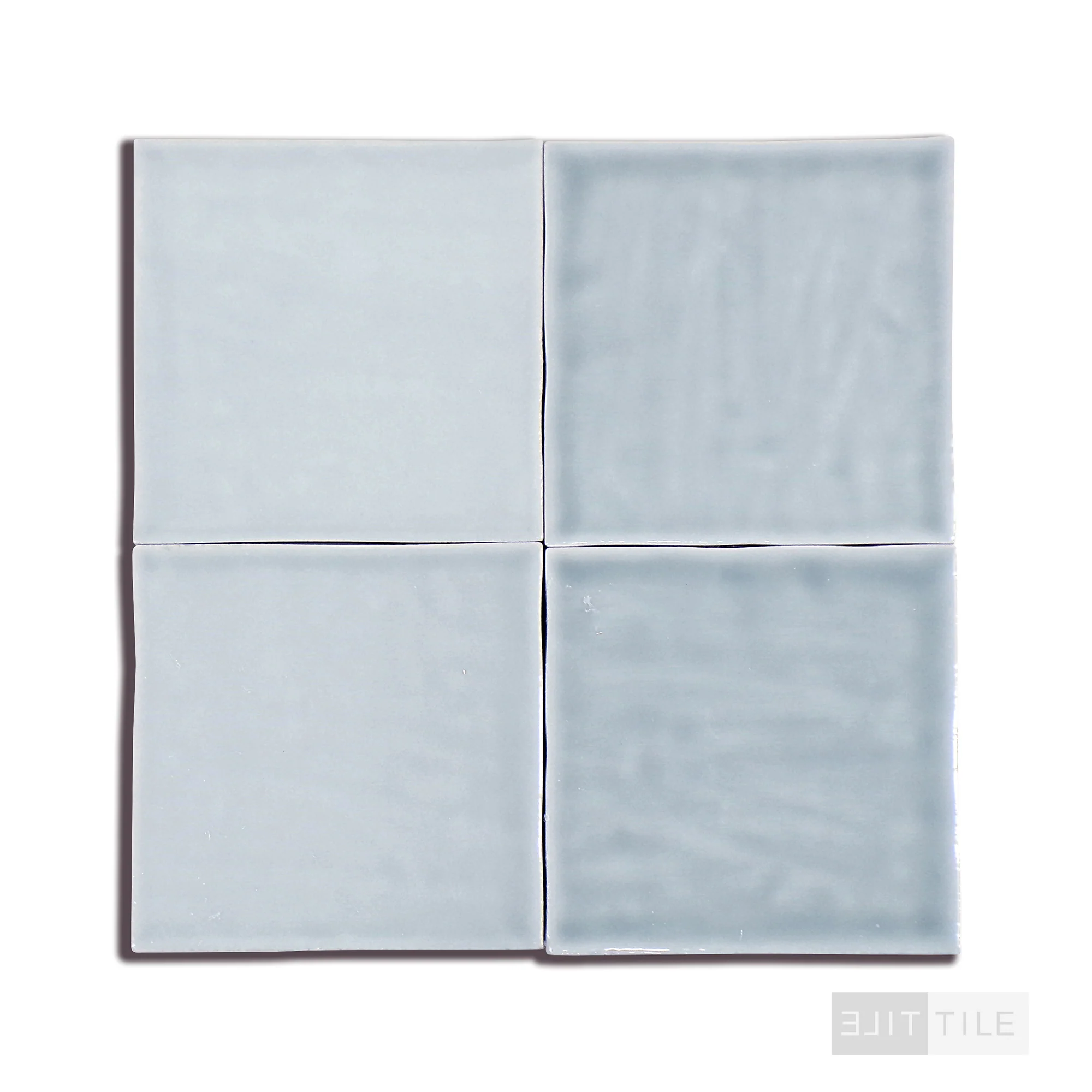 Marin Glazed Ceramic Field Tile 4X4 Misty Blue Gloss - Image 3