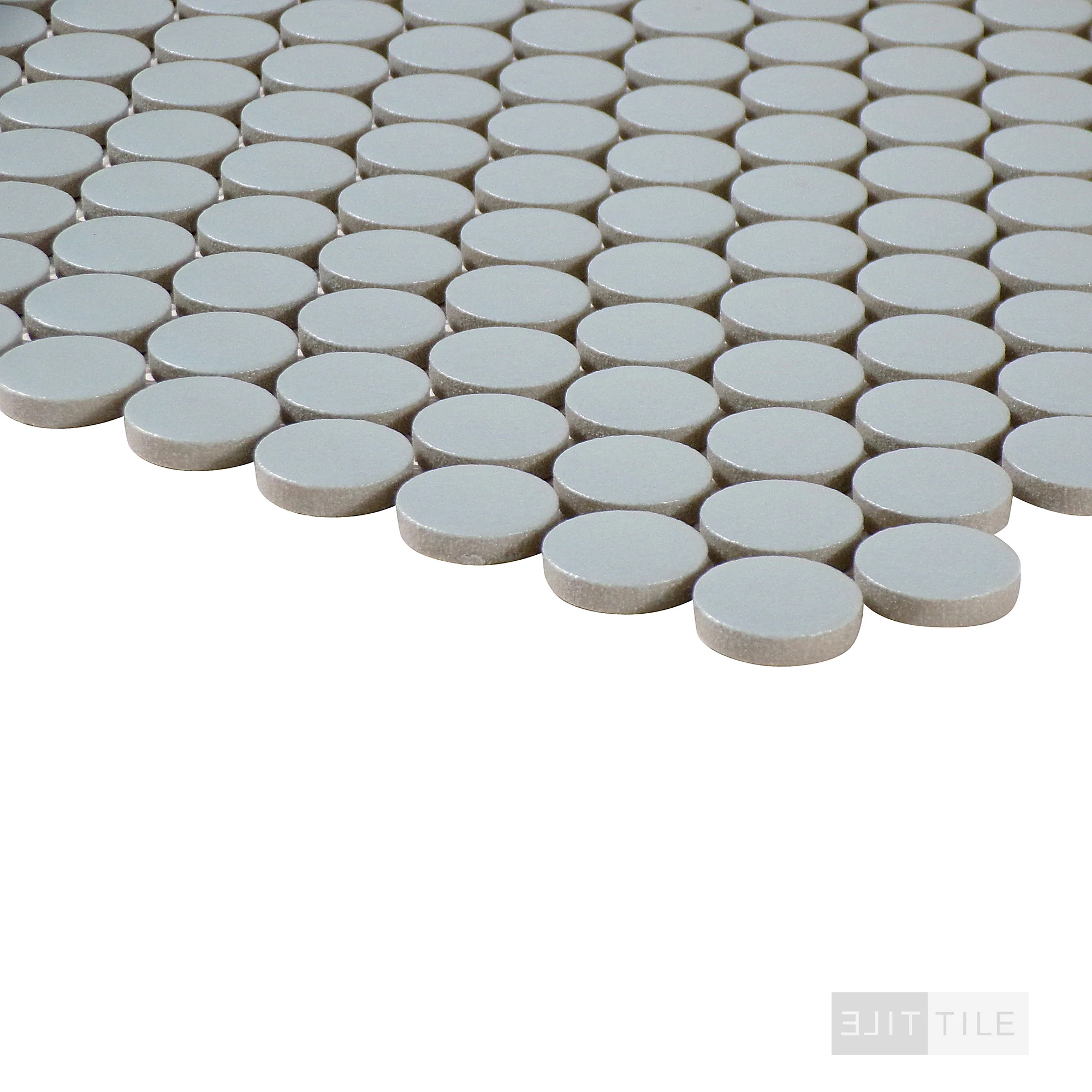 Marin 3/4" Penny Round Misty Blue Matte - Image 3