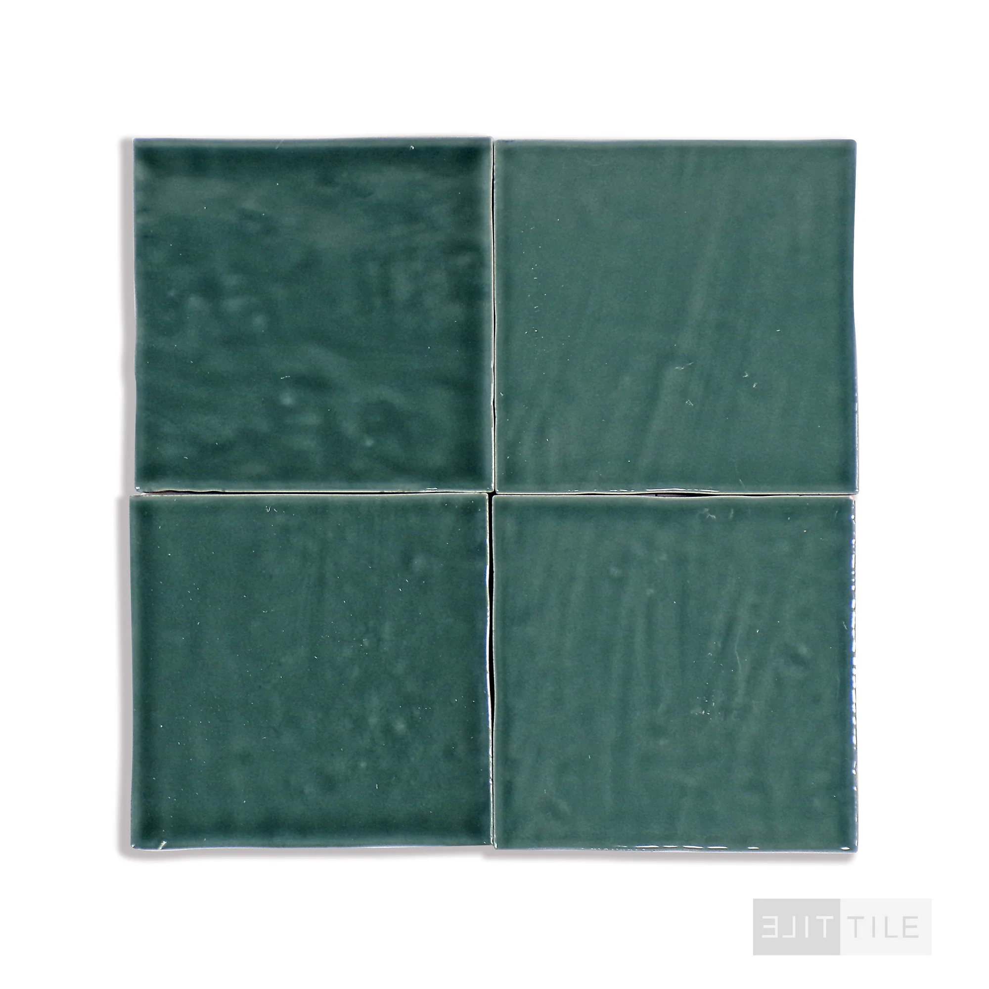 Marin Glazed Ceramic Field Tile 4X4 Ocean Teal Gloss - Image 2