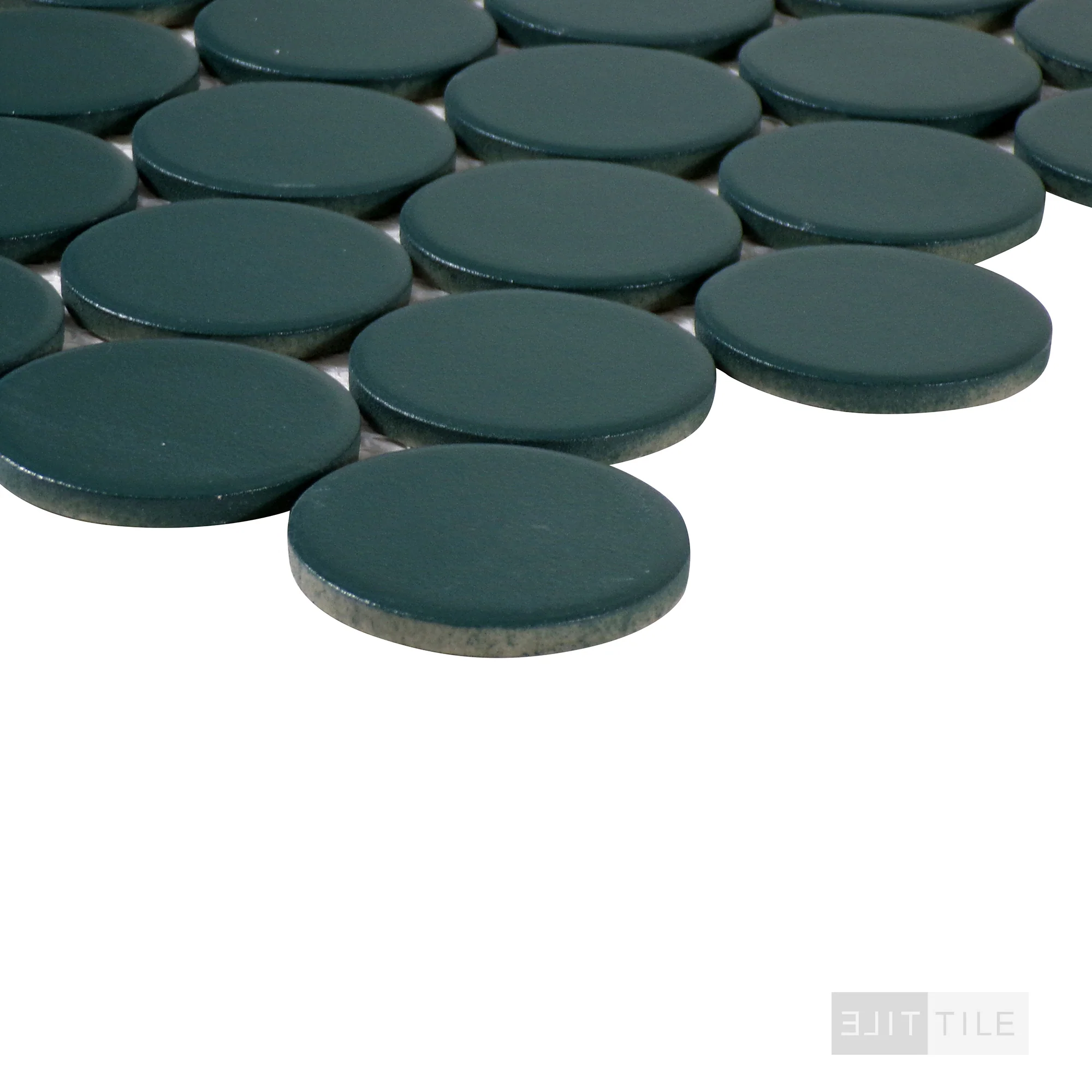 Marin 2" Penny Round Ocean Teal Matte - Image 3