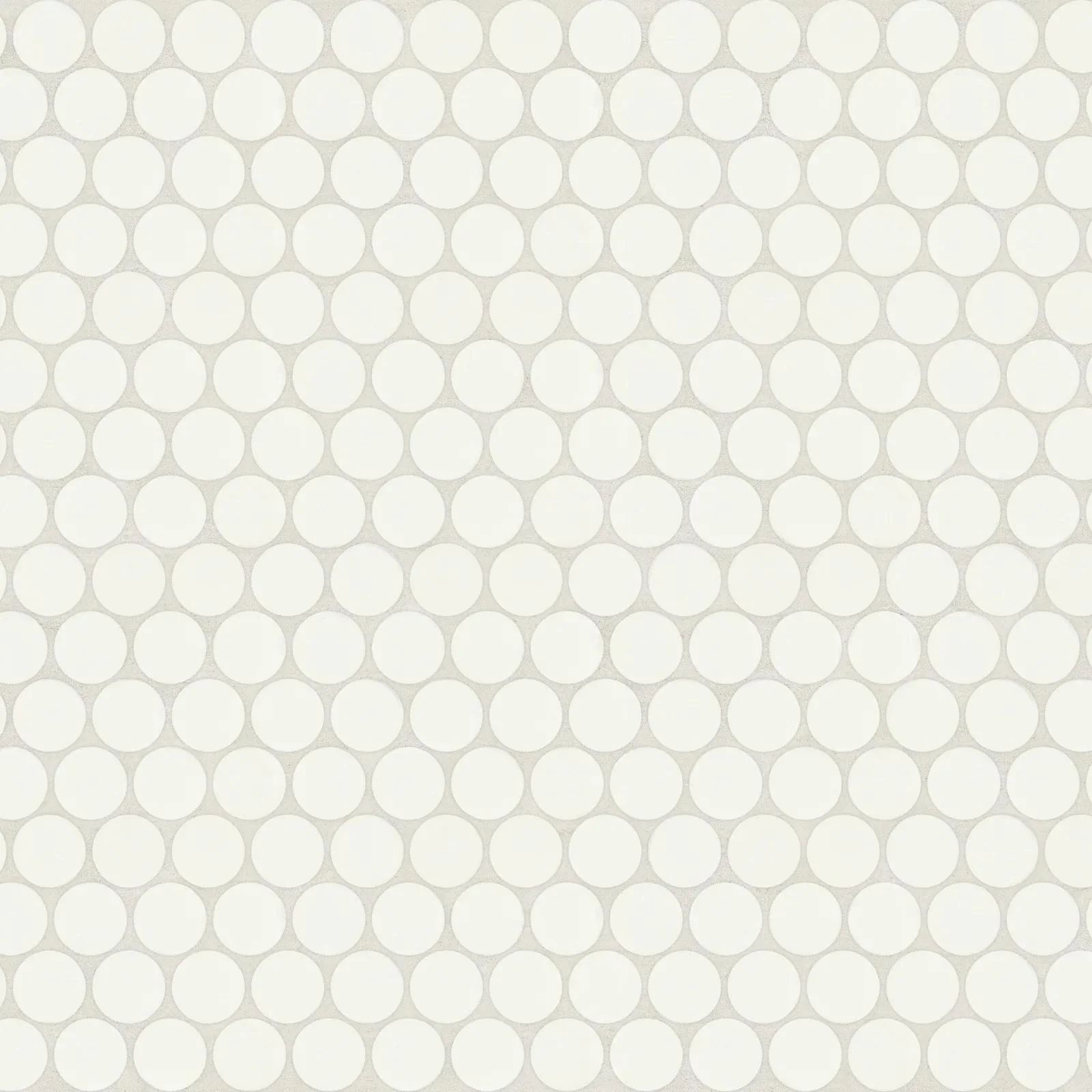 Marin 3/4" Penny Round Pearl White Matte