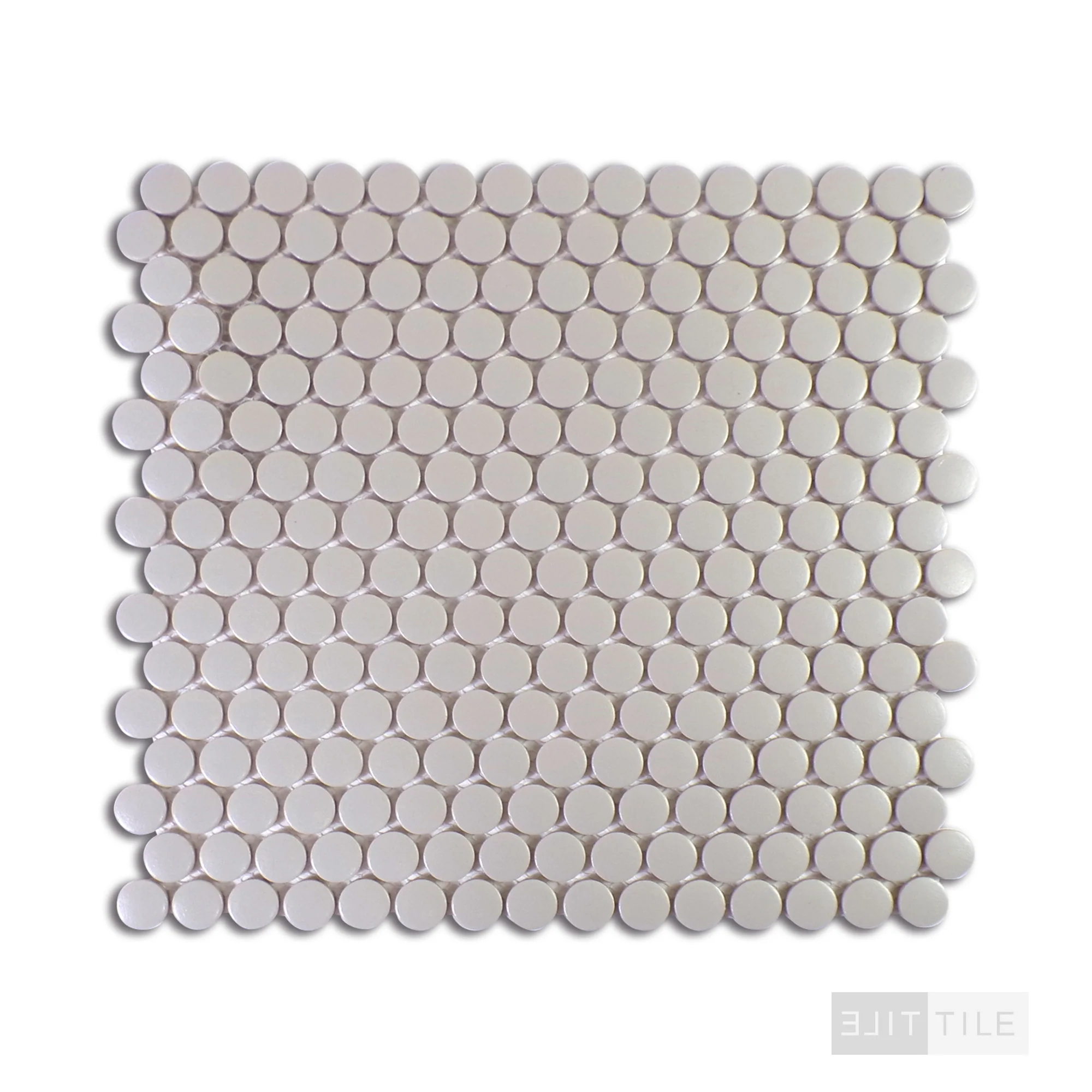 Marin 3/4" Penny Round Pebble Gray Matte - Image 2