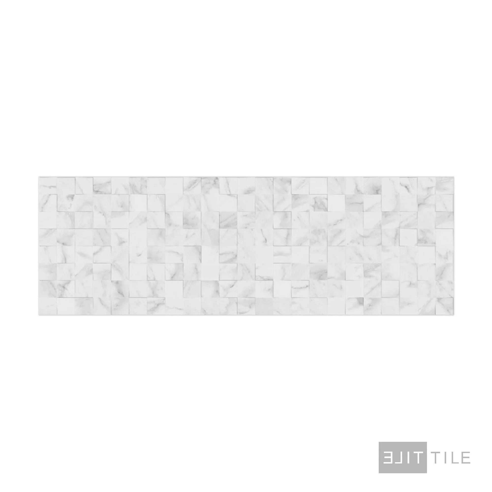 Marmol Carrara Mosaico Gloss 13X39 Blanco - Image 3