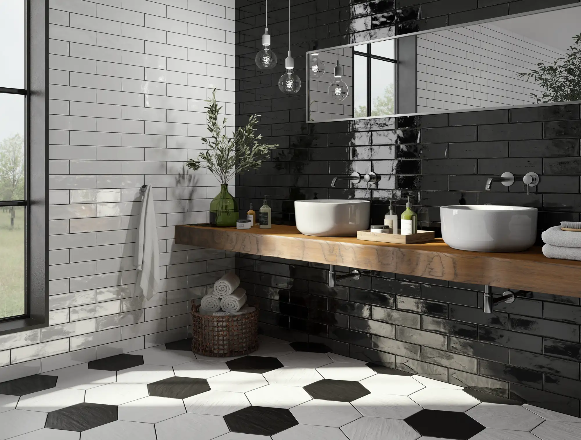 Mediterraneo Hex 7.8X9 Black Matte - Image 2