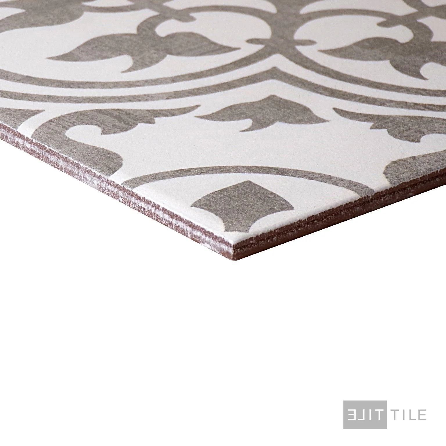 Memoir Ceramic Floor Tile 12X12 Petal Grey Matte - Image 4