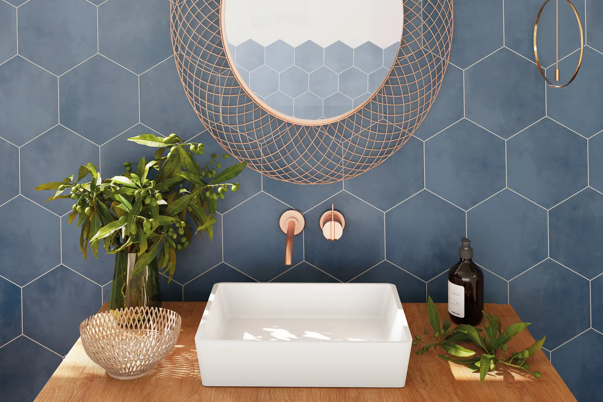 Meraki Base Porcelain Field Tile 8X9 Azul Matte - Image 2