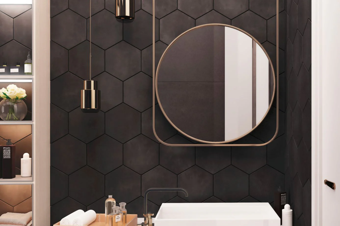 Meraki Porcelain Tile 8X9 Negro Matte - Image 2