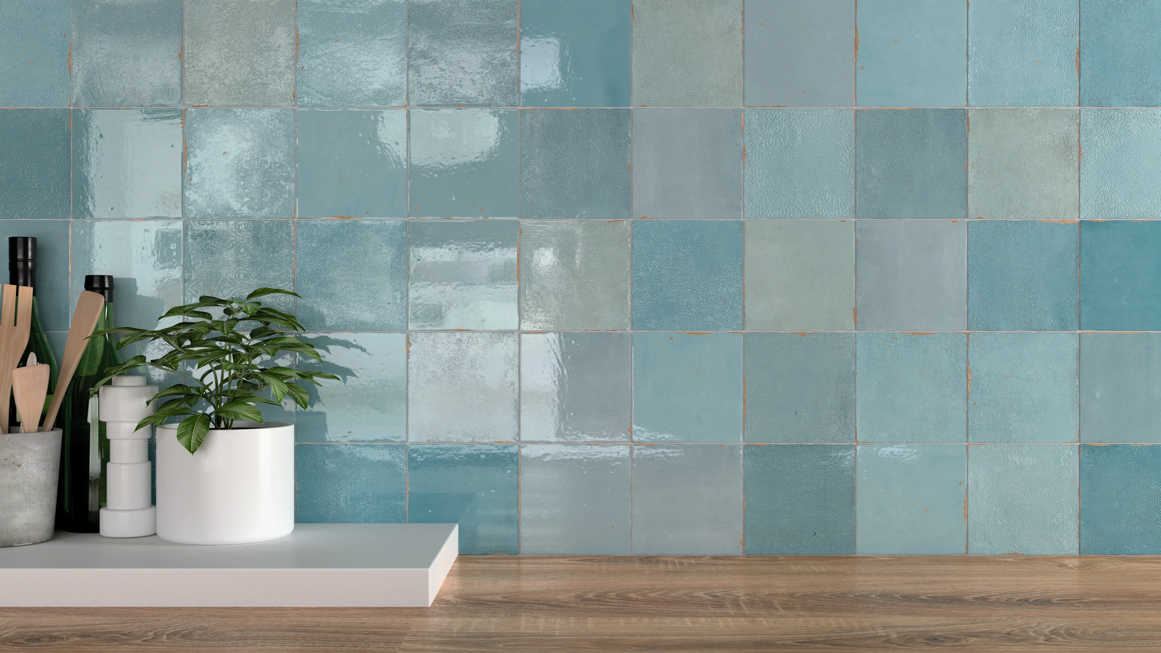Mestizaje Decor Glossy 5X5 Aqua - Image 2