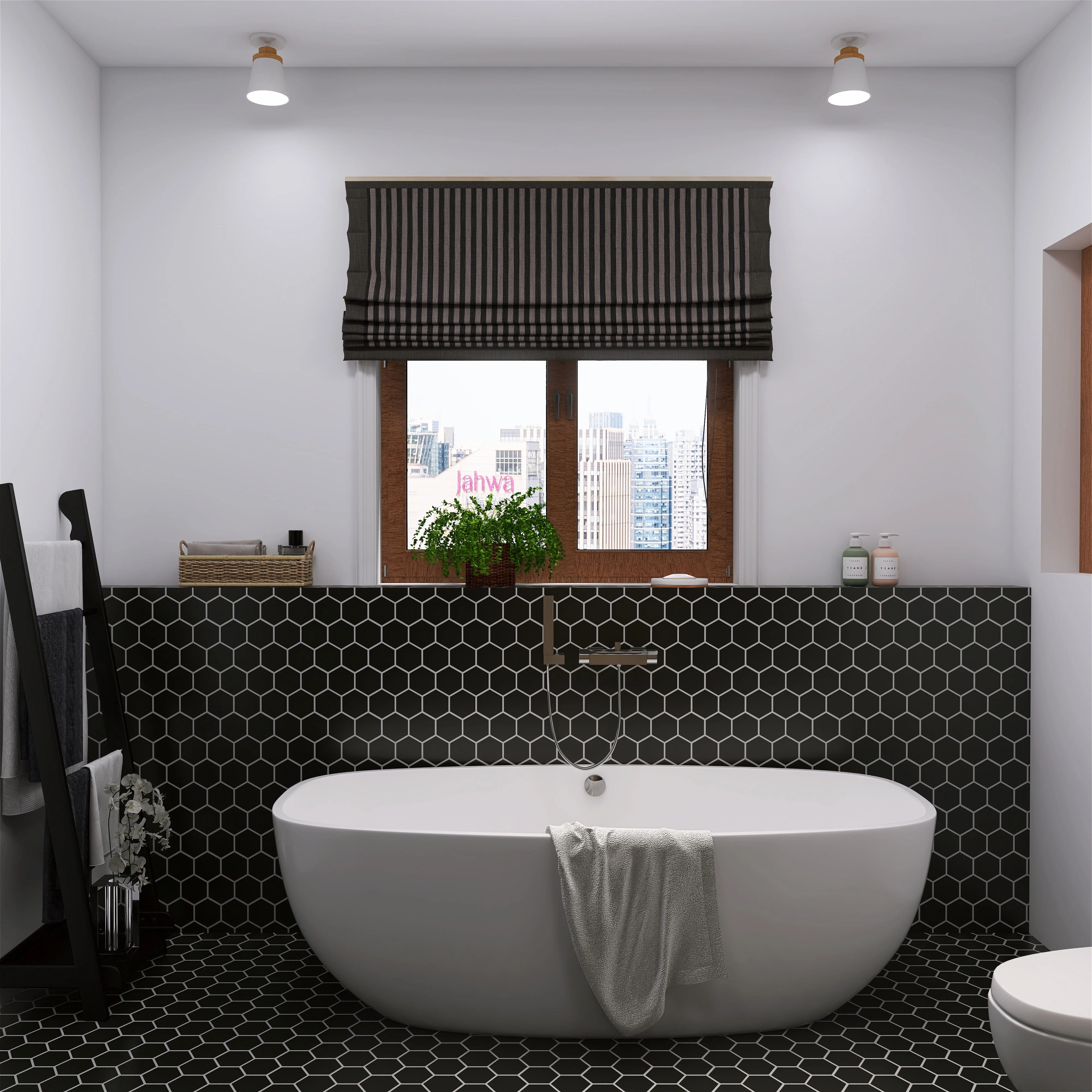 Metro 2X2 Hex 12X12 Black Matte - Image 2