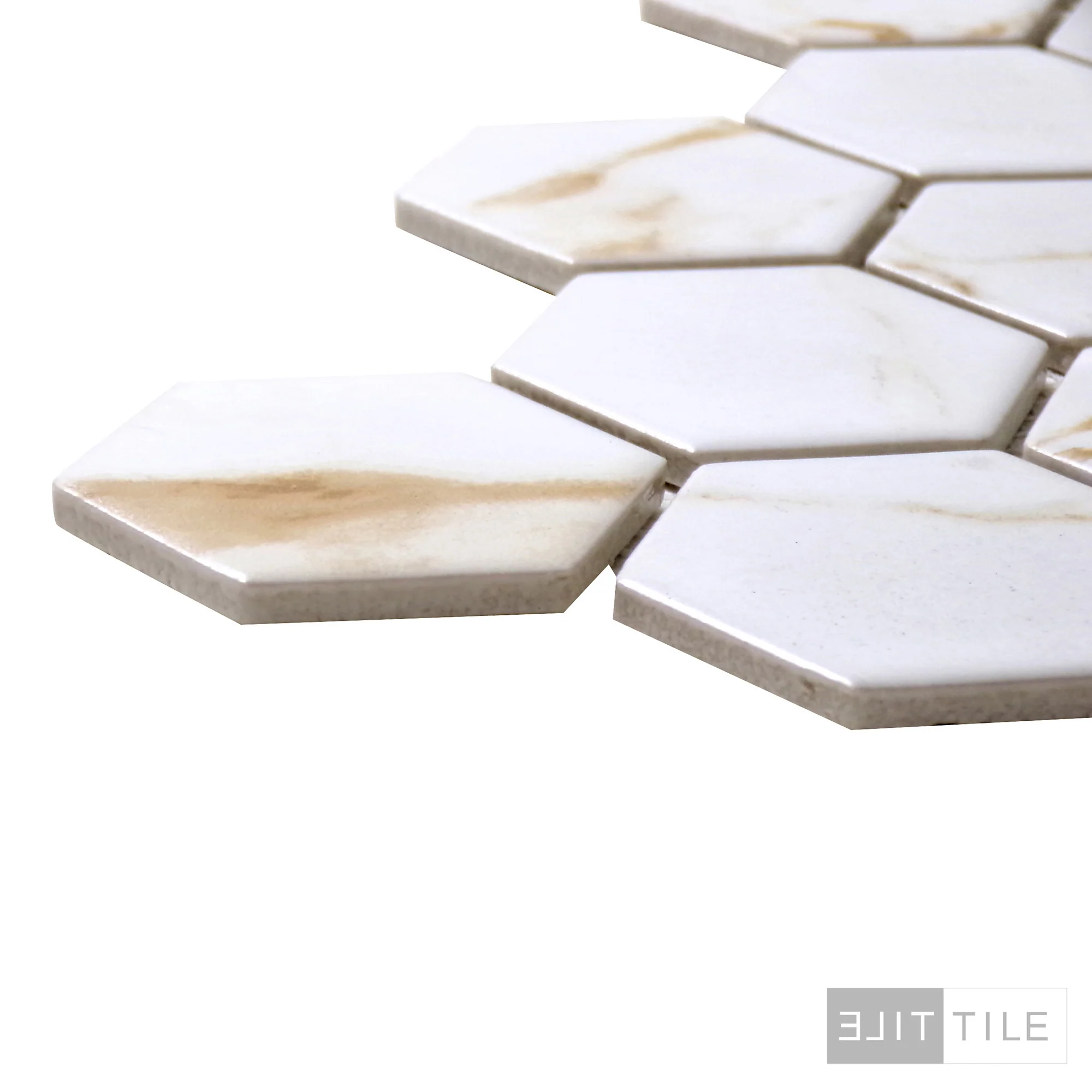 Metro 2X2 Hex 12X12 Calacatta Gold Matte - Image 4