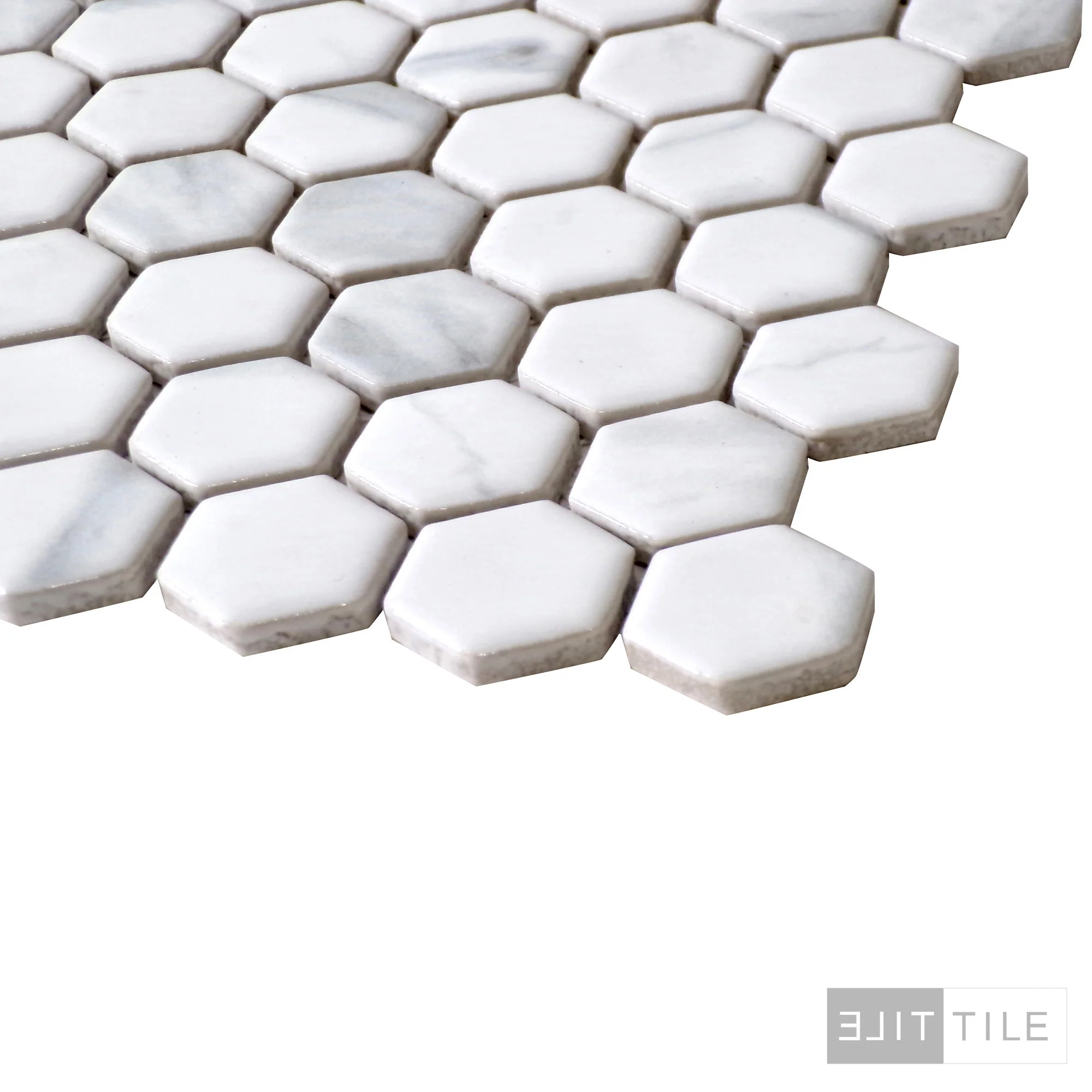 Metro 1X1 Hex 12X12 Carrara White Matte - Image 3