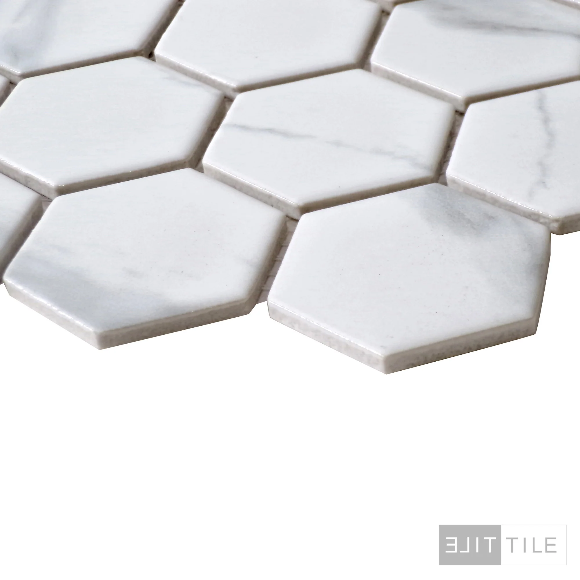 Metro 2X2 Hex 12X12 Carrara White Matte - Image 3