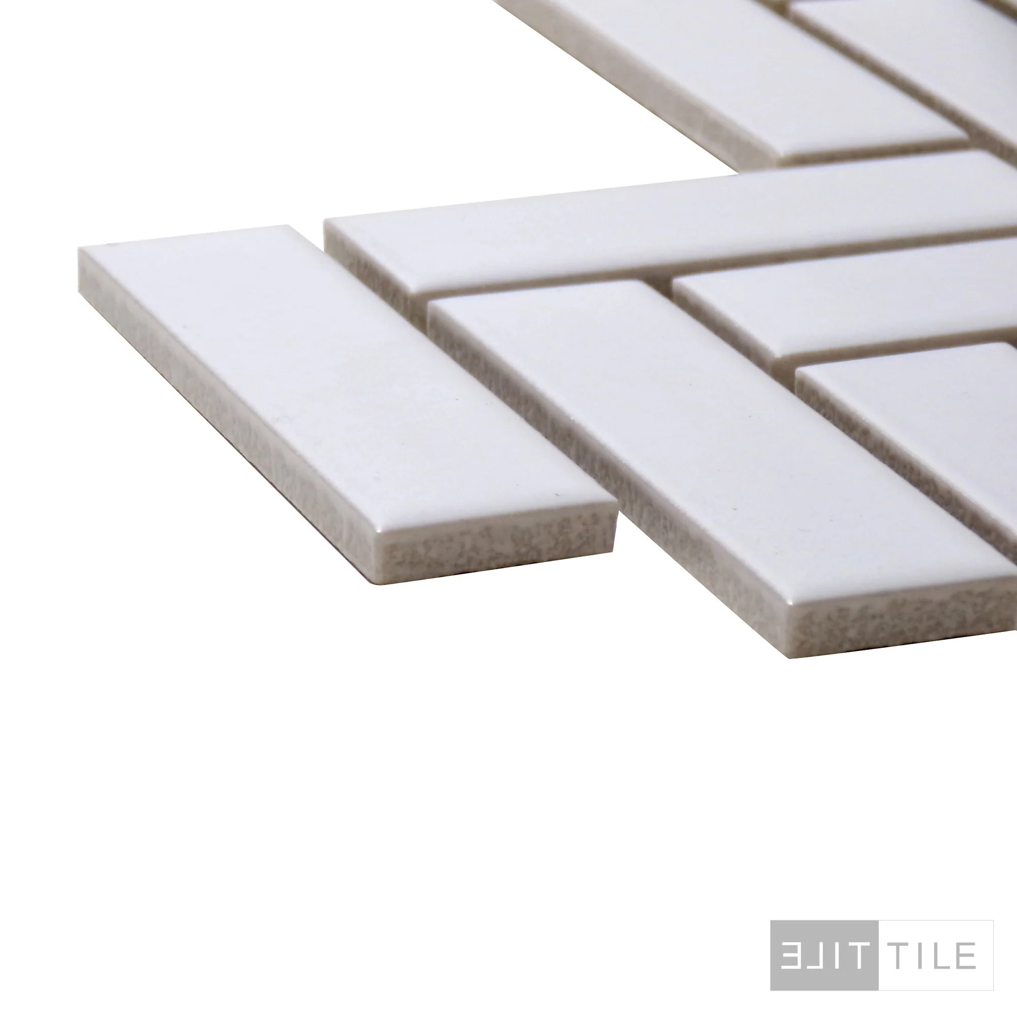 Metro 1X3 Herringbone 12X12 White Matte - Image 4