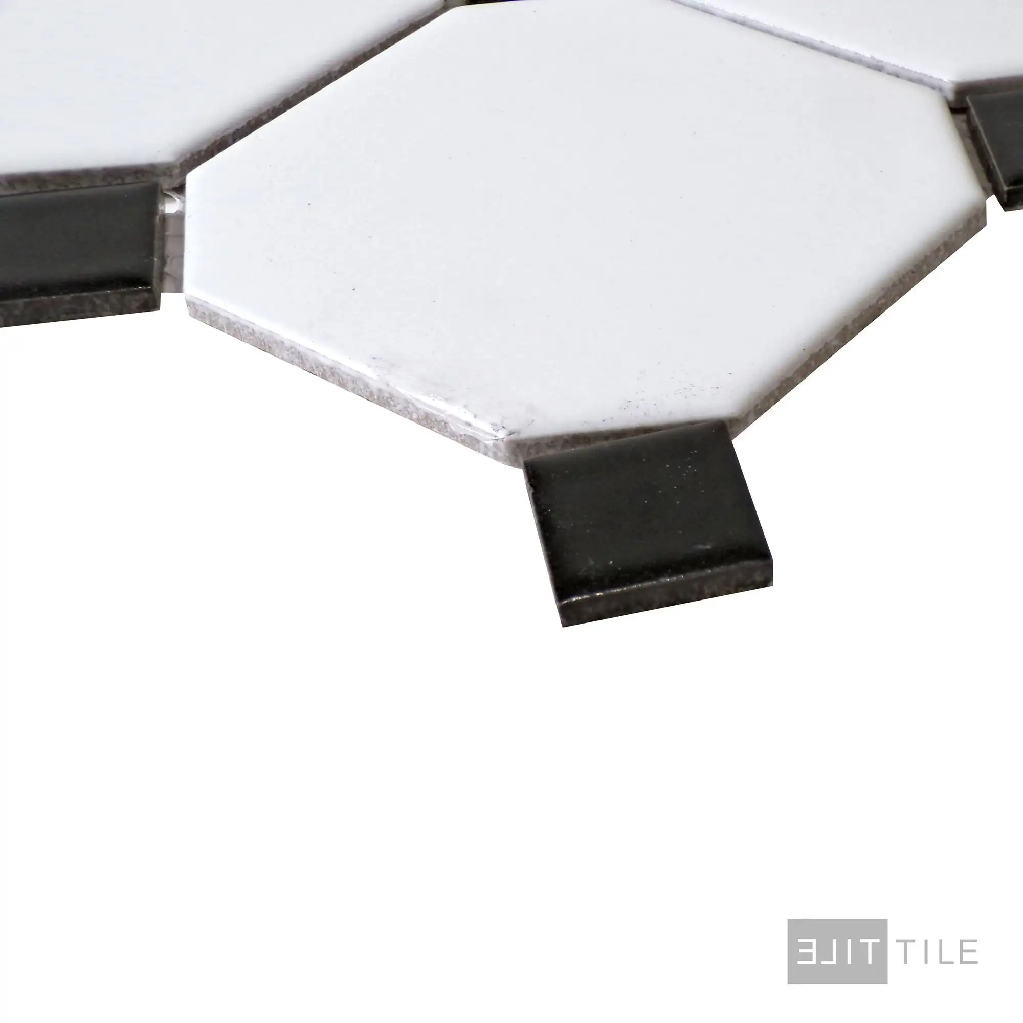 Metro 4X4 Octagon 12X12 White With Black Dot Matte - Image 3