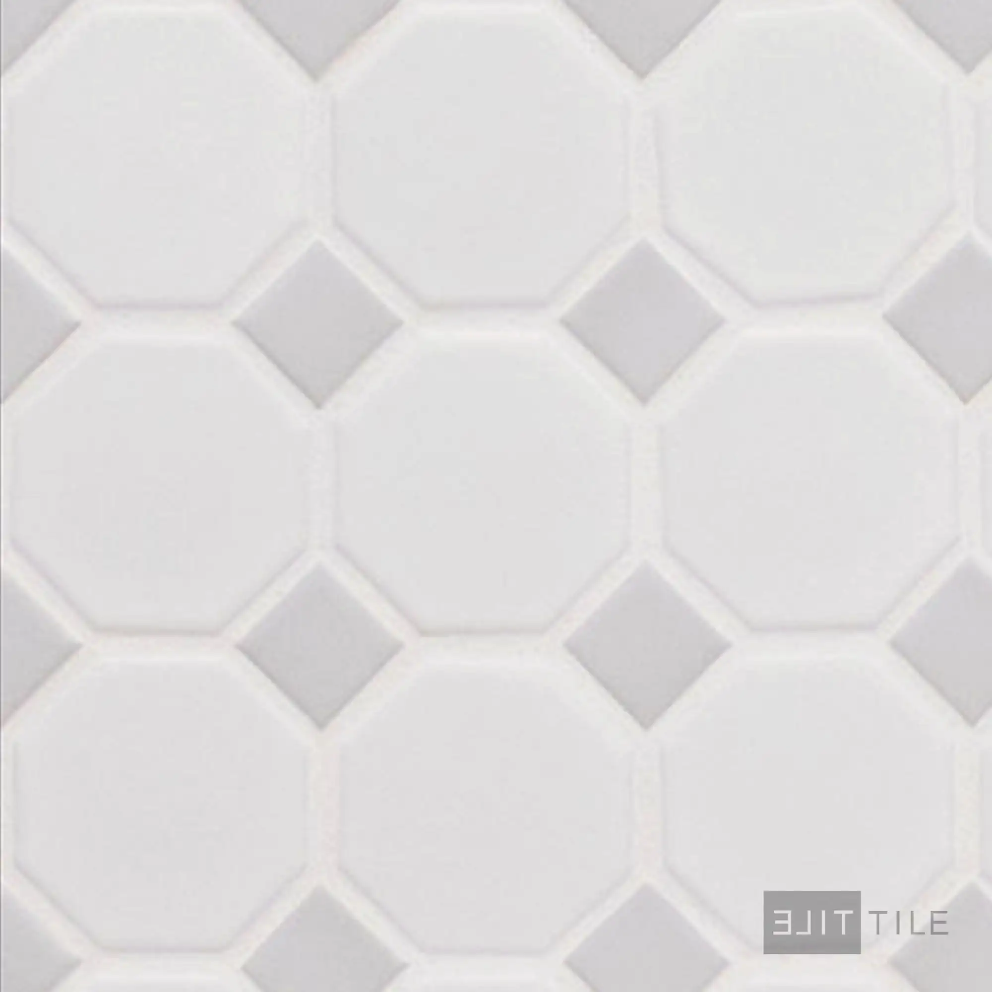 Metro 4X4 Octagon 12X12 White With Gray Dot Matte