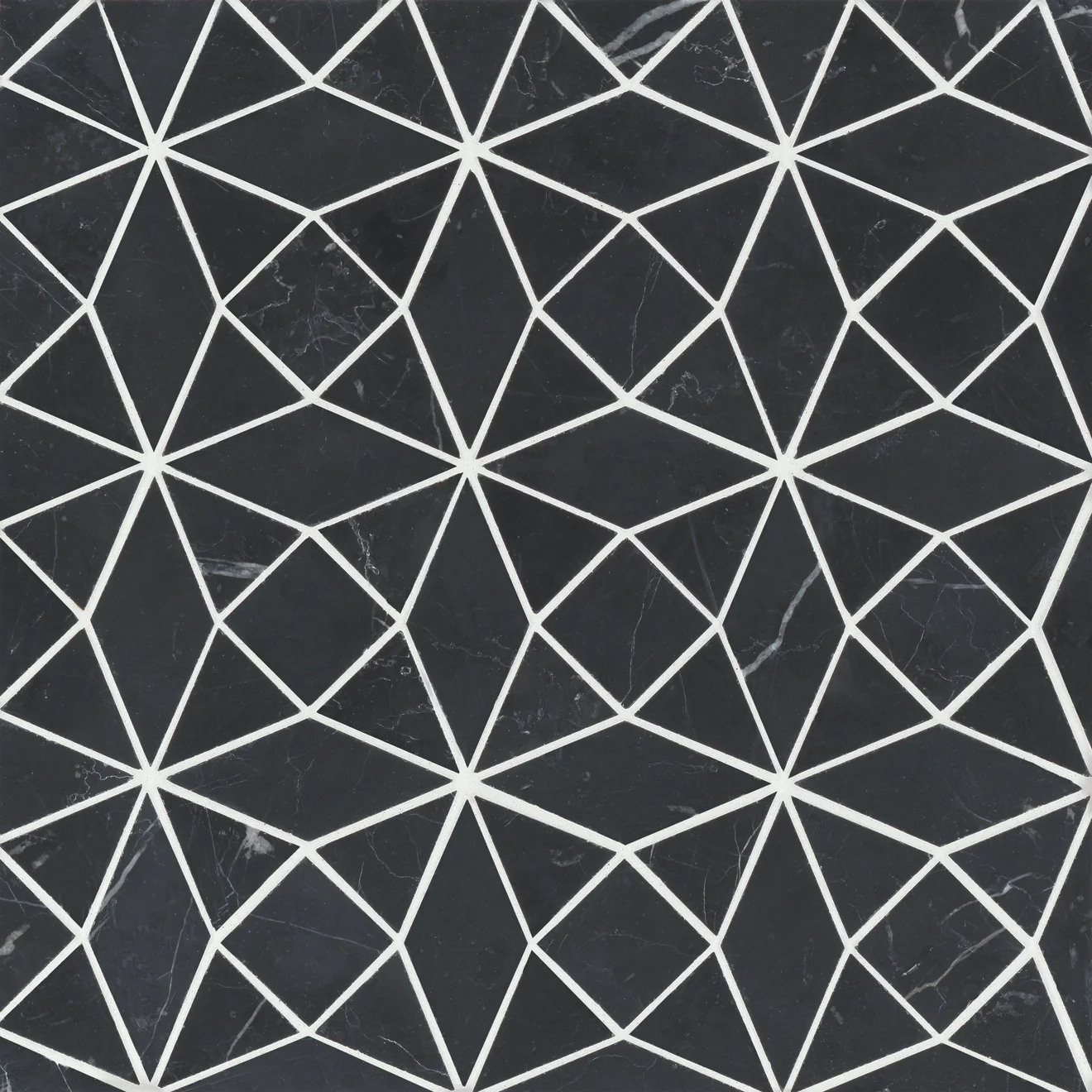 Monet Stone Mosaic 10-1/8X10-1/8 Nero Marquina Honed