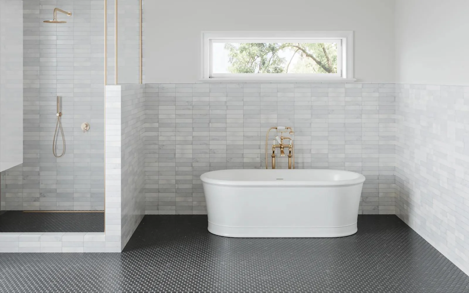 Monet Stone Mosaic 11-1/2X11-3/4 Nero Marquina Honed - Image 2