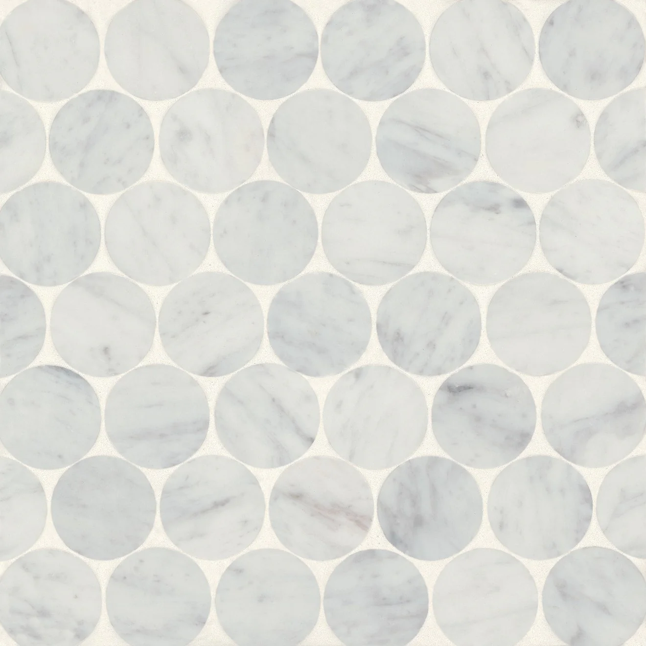 Monet Stone Mosaic 11-1/2X11-3/4 White Carrara Honed