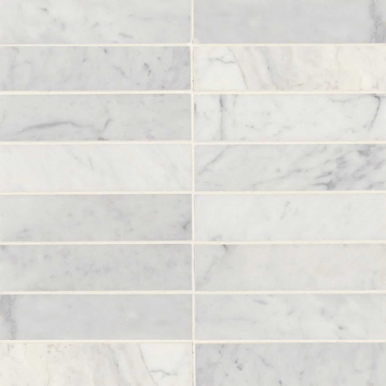 Monet Stone Field Tile 2X8 White Carrara Honed