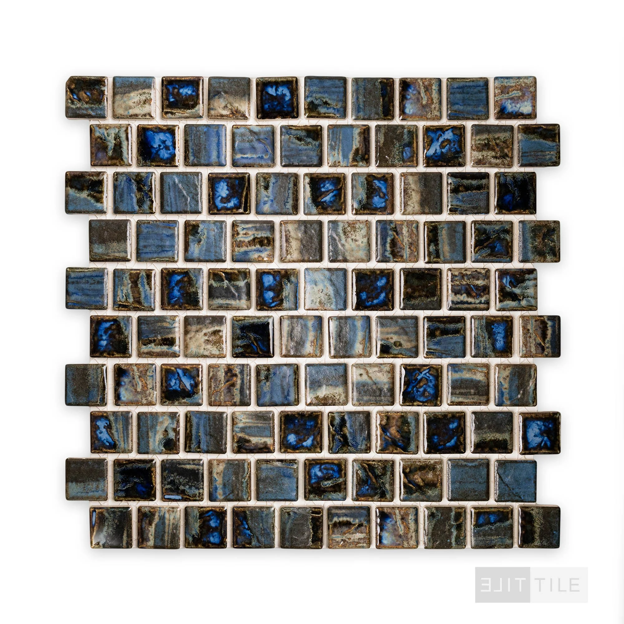 Nami 1-1/8X1-1/9 Square Shoreline Glossy Mosaic - Image 3