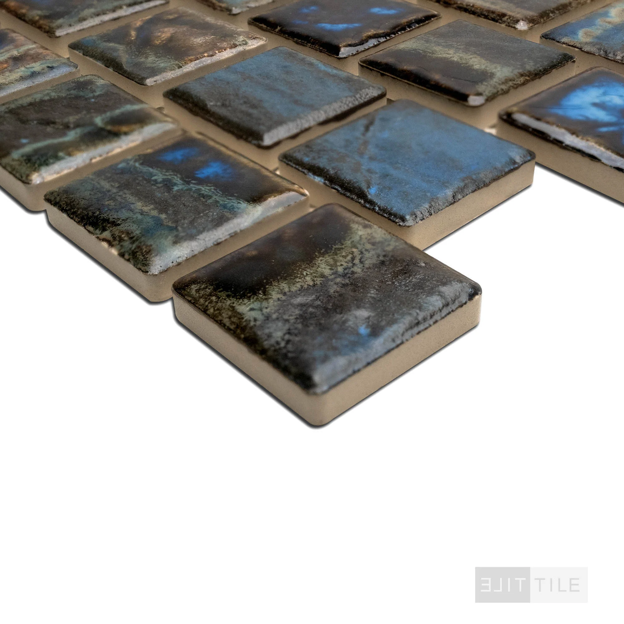 Nami 1-1/8X1-1/9 Square Shoreline Glossy Mosaic - Image 4