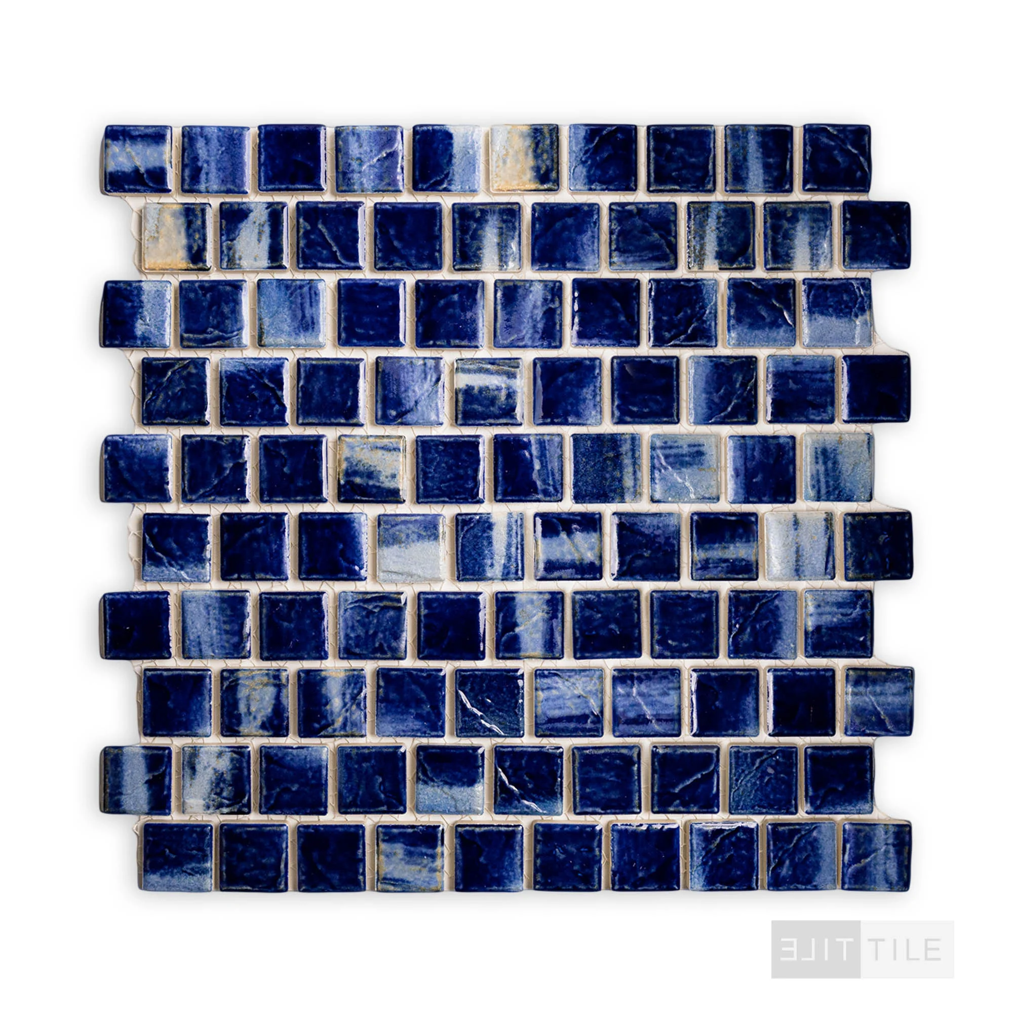 Nami 1-1/8X1-1/8 Square Wave Crest Glossy Mosaic - Image 3