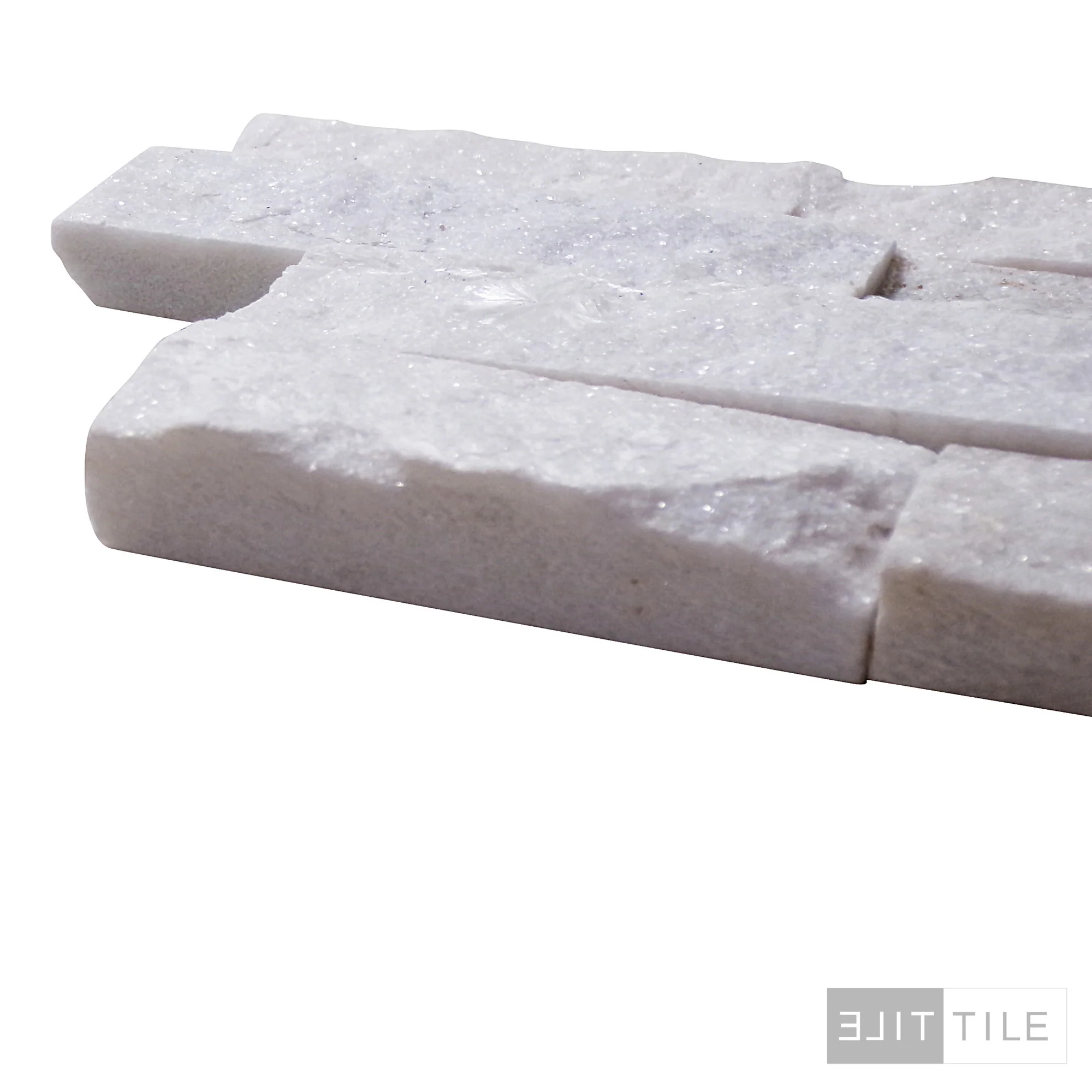 Natural Splitface Stackstone Panels 6X24 Glacier White Natural - Image 3