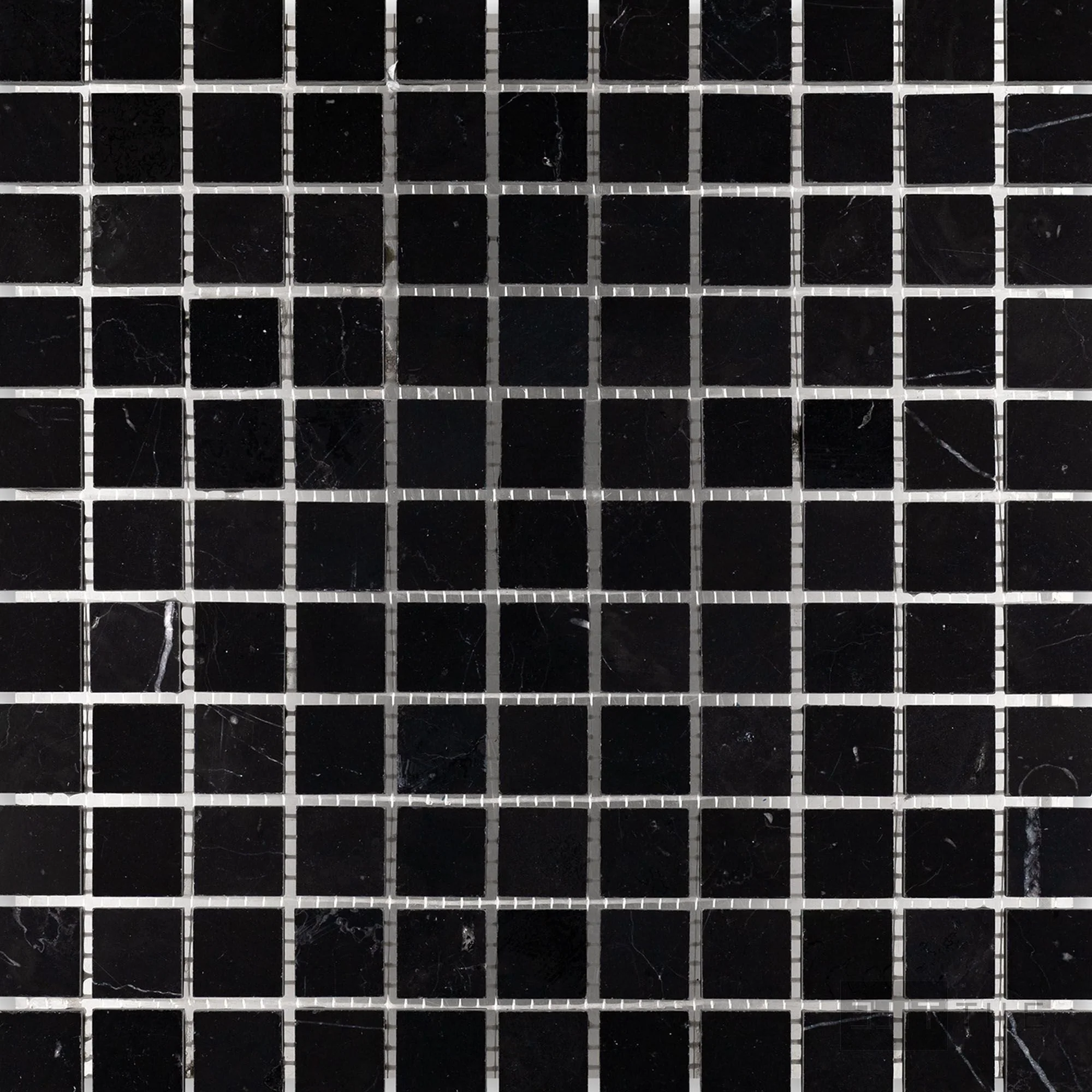 Negro Marquina Marble 1" Square Honed Mosaic