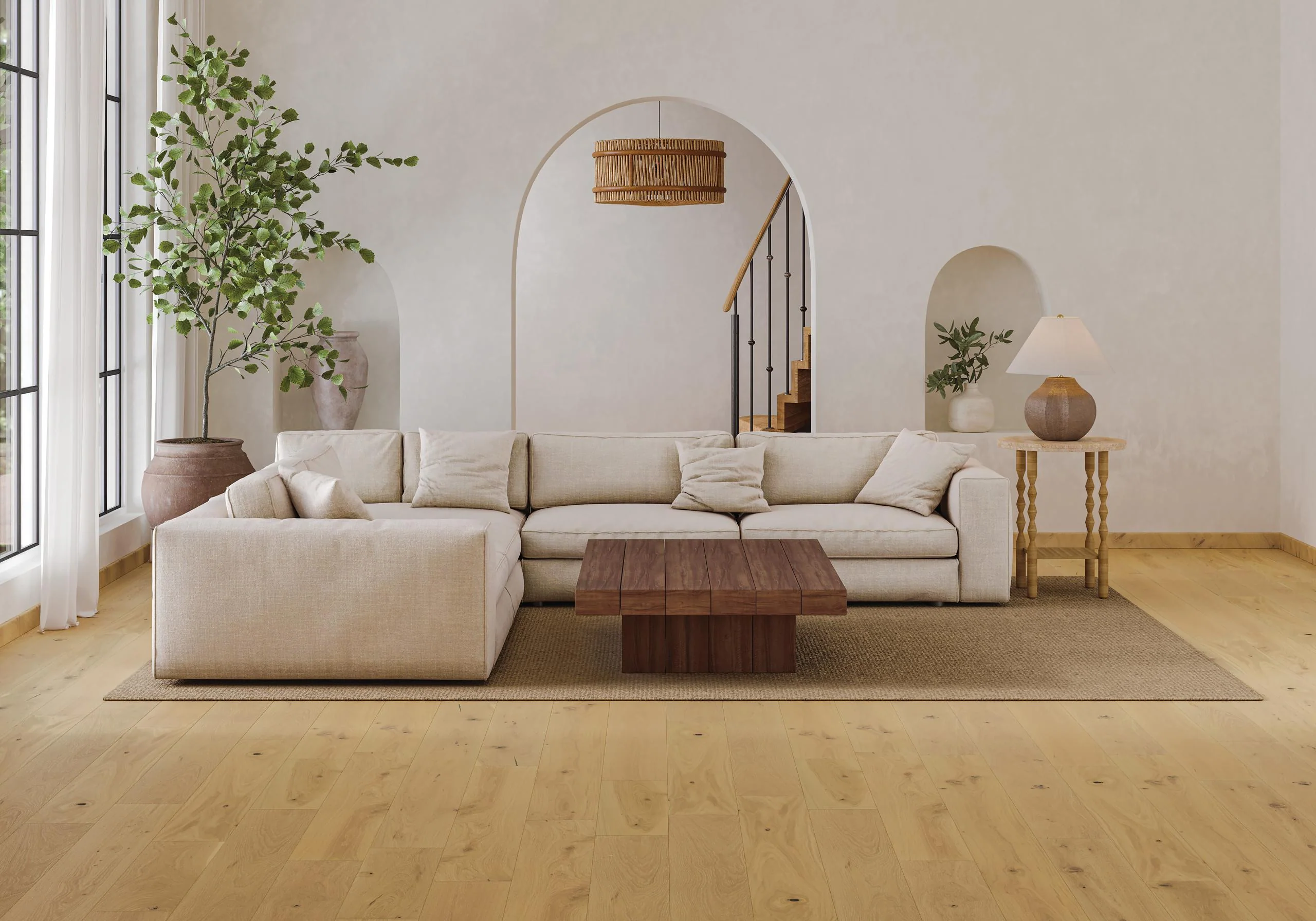 Newport Engineered Hardwood Wire-Brushed 7.5X75 Beach - Image 2