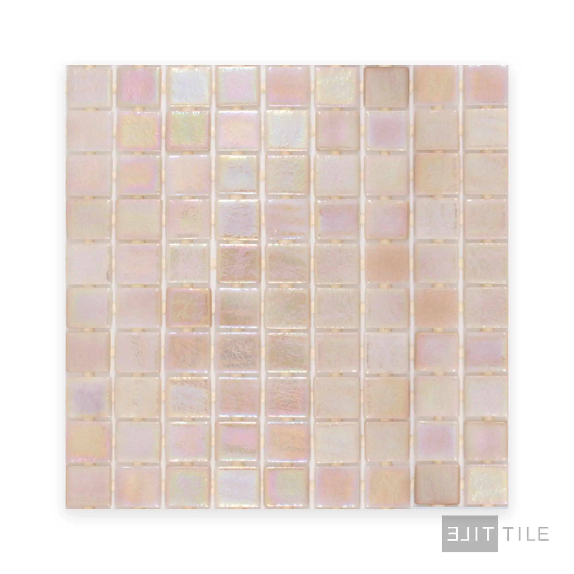 Opalescent Pool Rated Square Glass Mosaic 12X18 Beige Glossy - Image 3