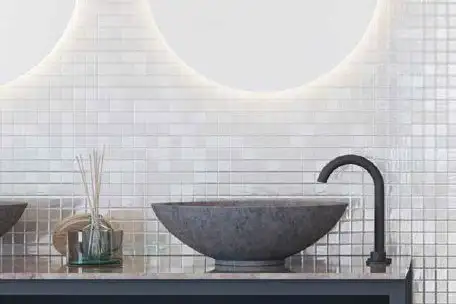 Opalo Pool Rated Square Glass Mosaic 12X18 Blanco Glossy - Image 2