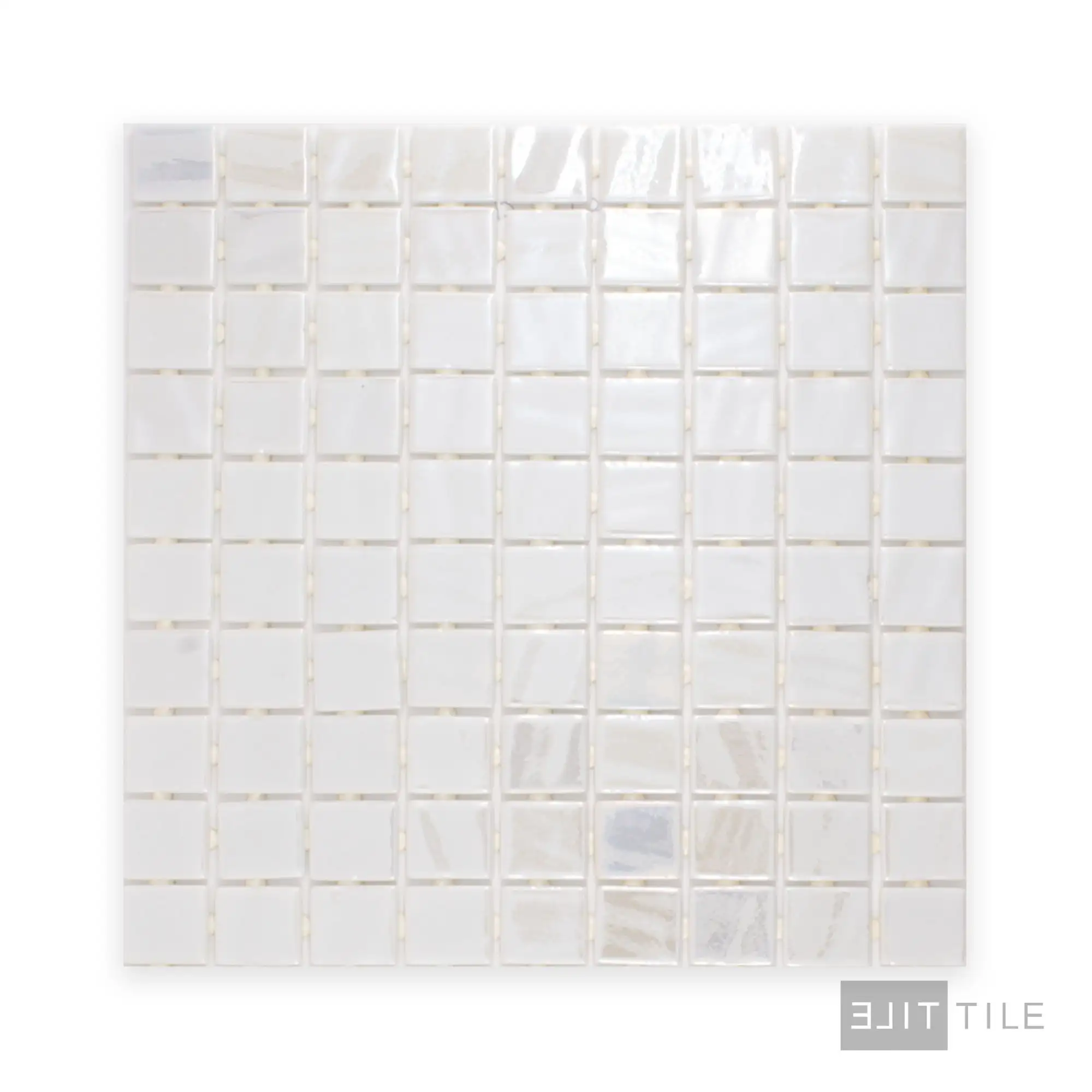 Opalo Pool Rated Square Glass Mosaic 12X18 Blanco Glossy - Image 3