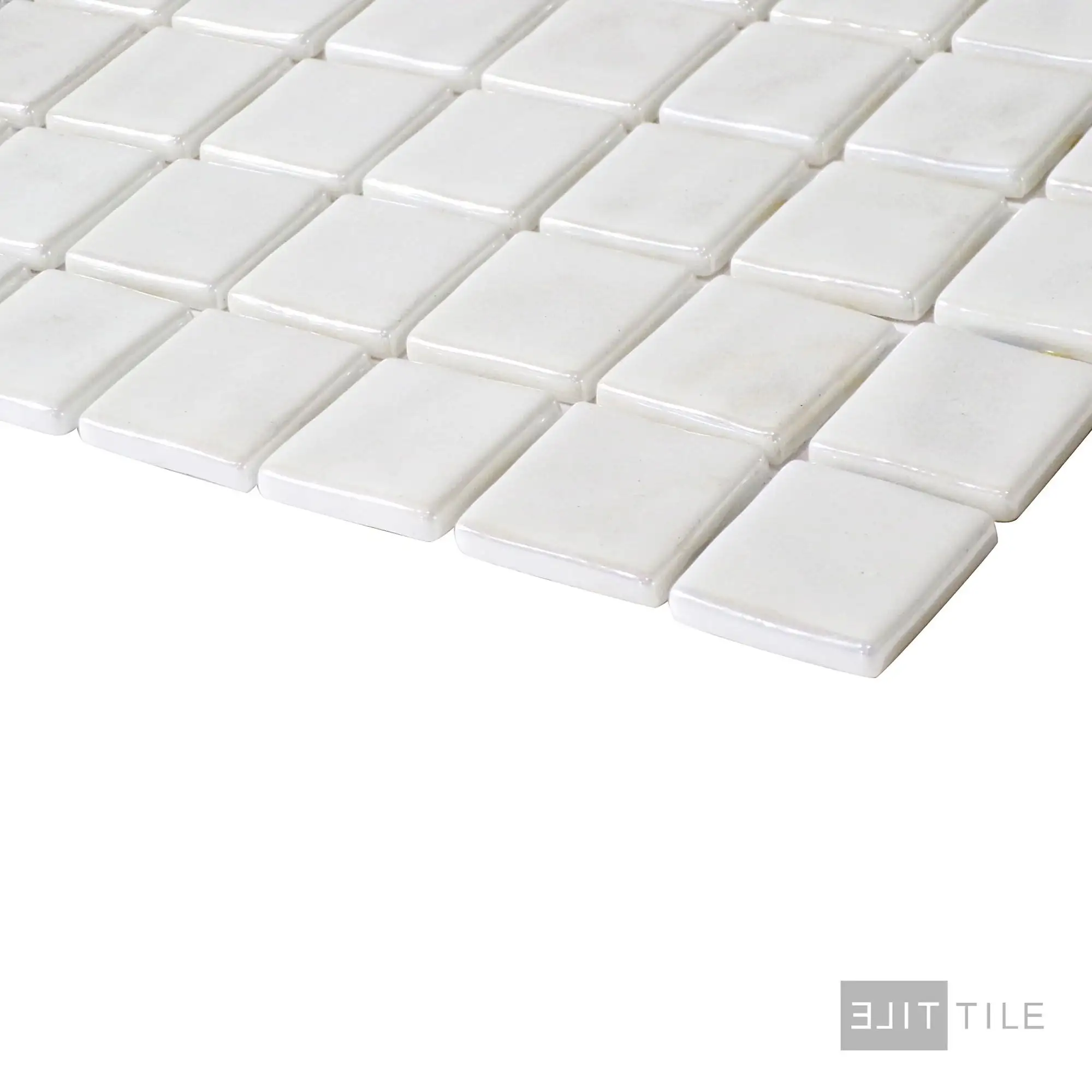 Opalo Pool Rated Square Glass Mosaic 12X18 Blanco Glossy - Image 4