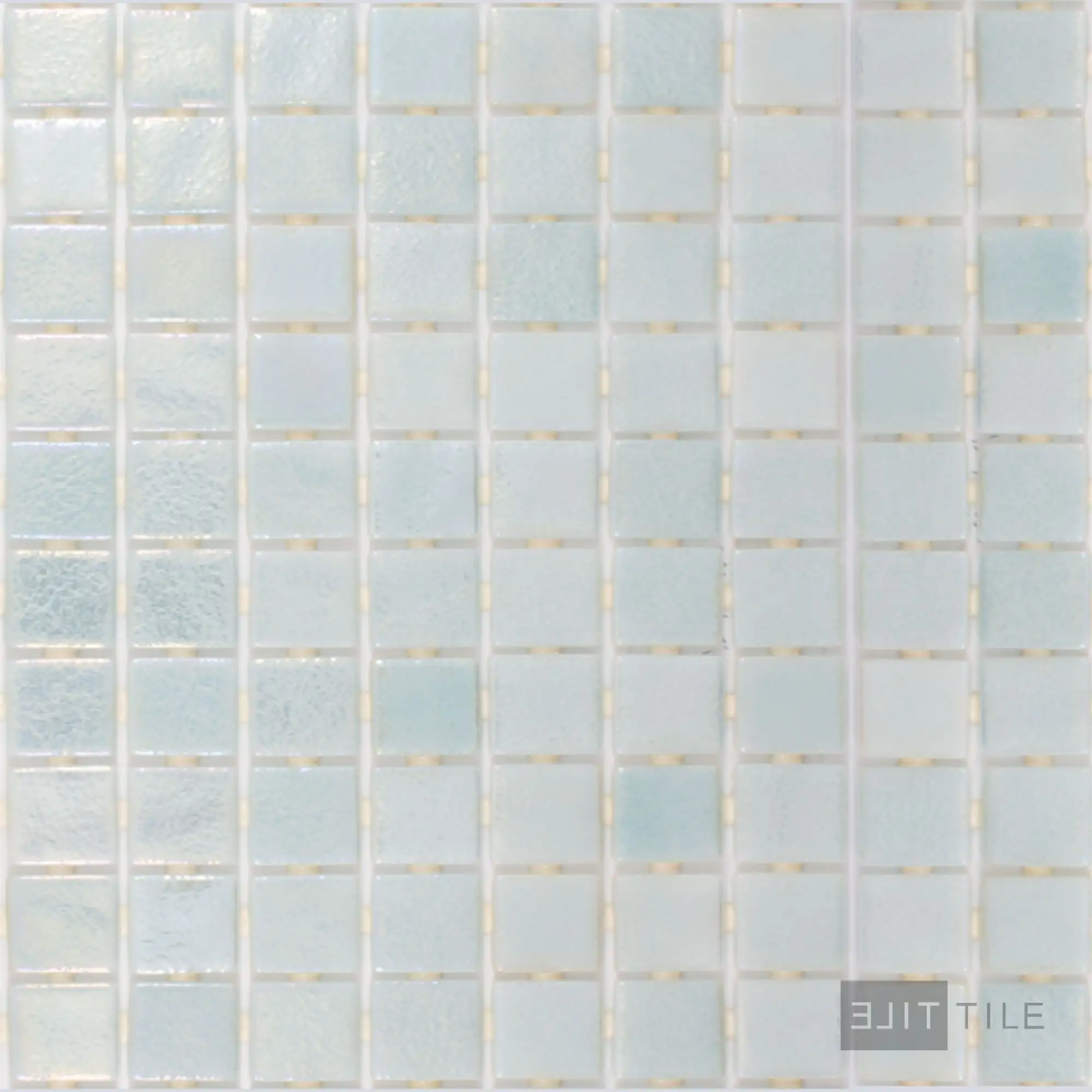 Opalescent Pool Rated Square Glass Mosaic 12X18 Claro Verde Glossy