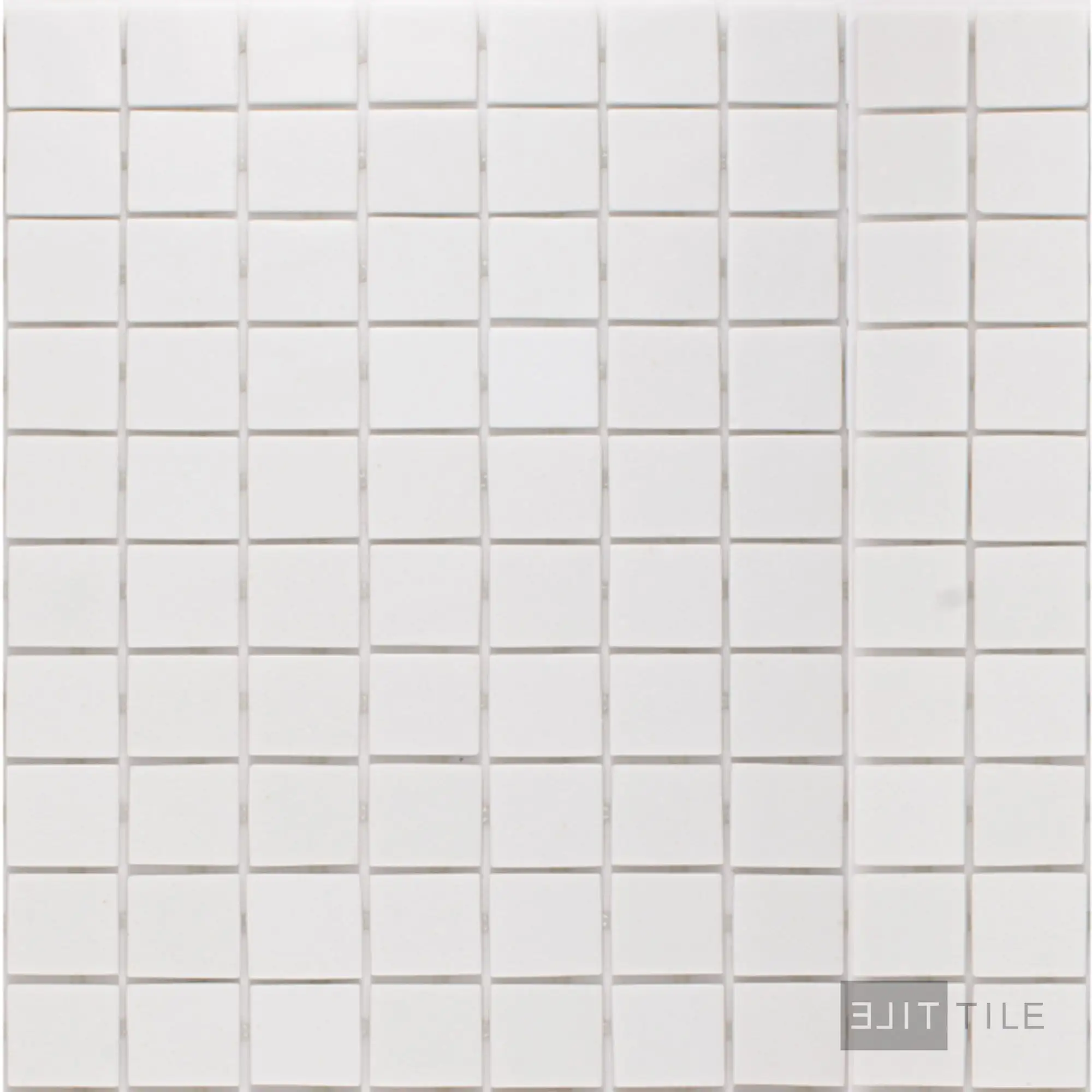 Natureglass Pool Rated Square Glass Mosaic 12X12 Malla White Glossy