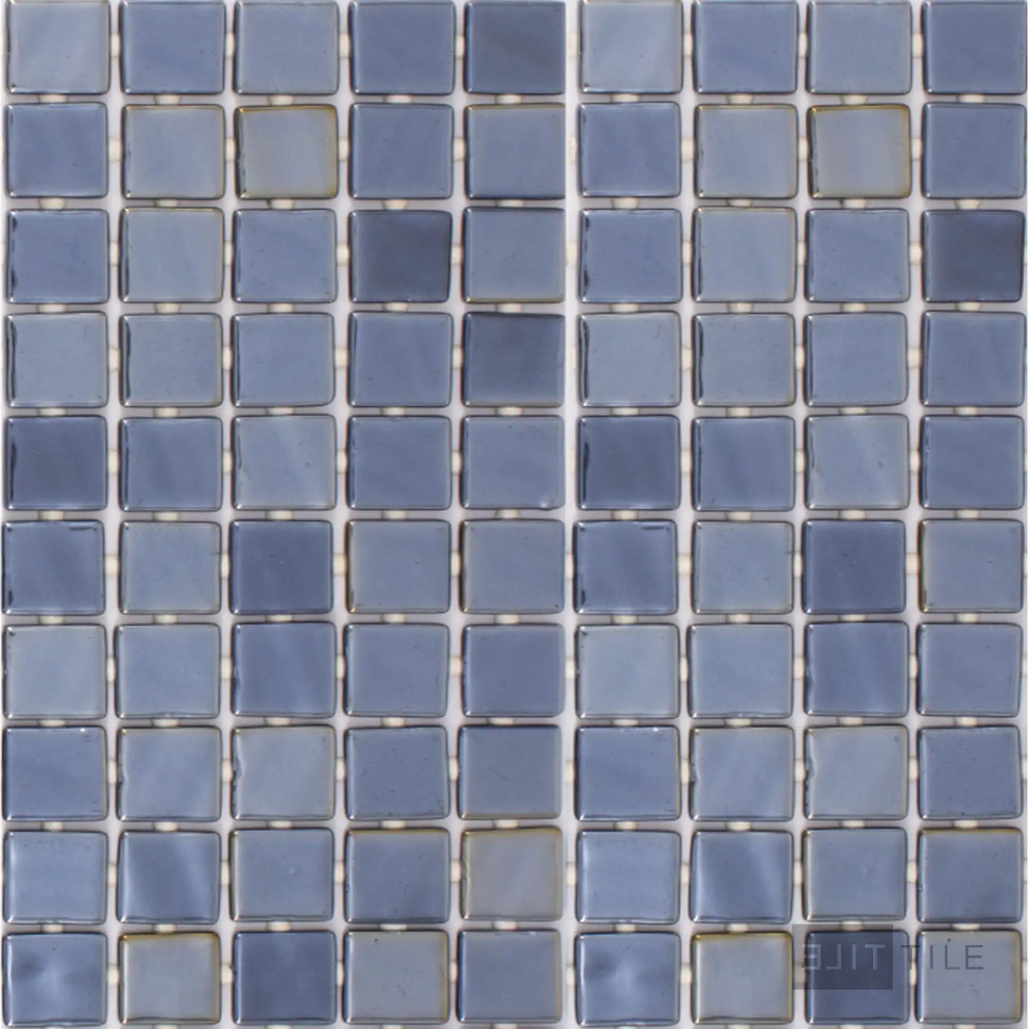 Opalo Pool Rated Square Glass Mosaic 12X18 Negro Glossy