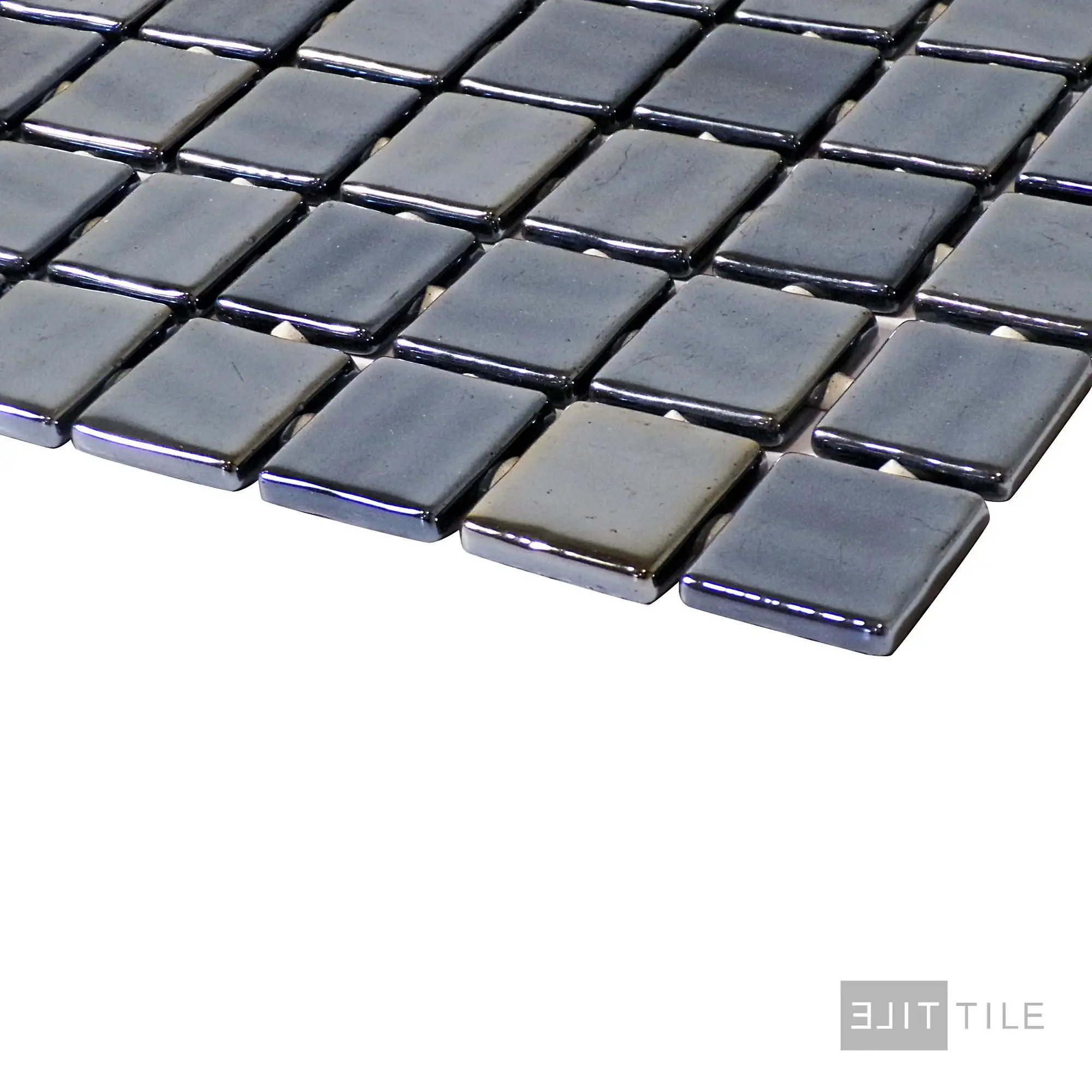 Opalo Pool Rated Square Glass Mosaic 12X18 Negro Glossy - Image 3