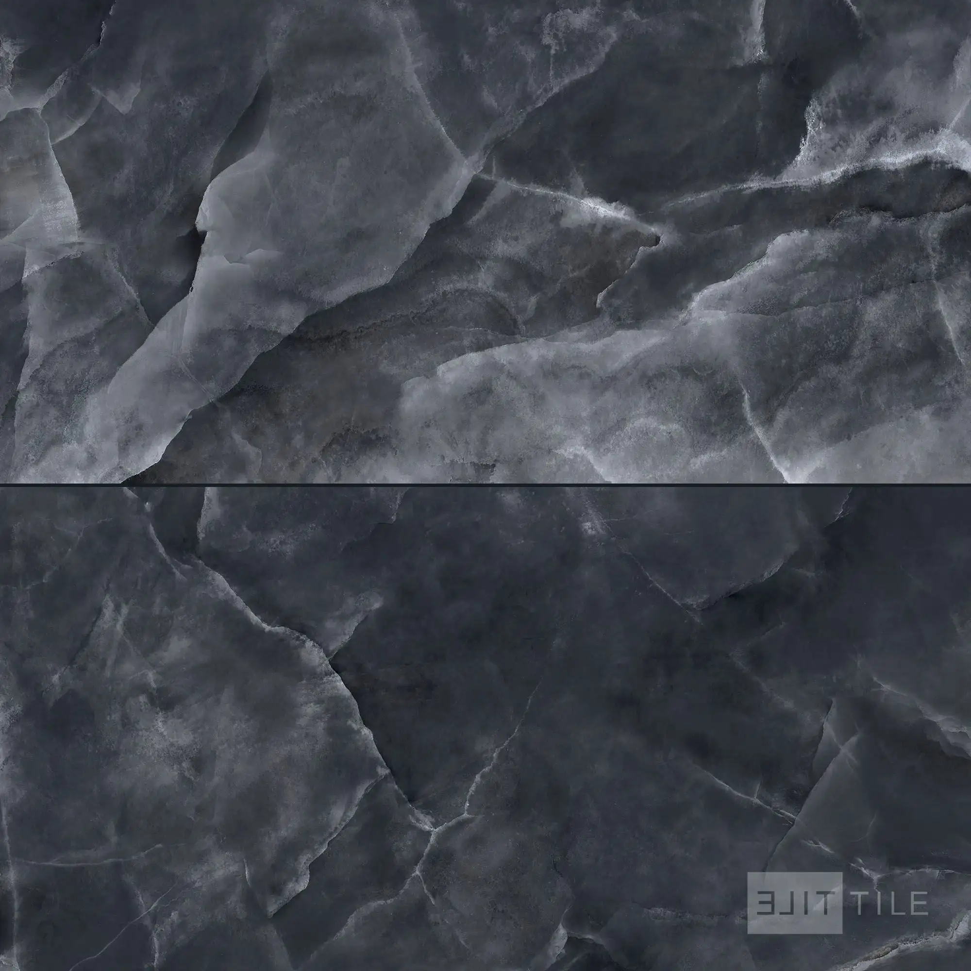 Onyx Porcelain Large Format Field Tile 24X48 Black Polished